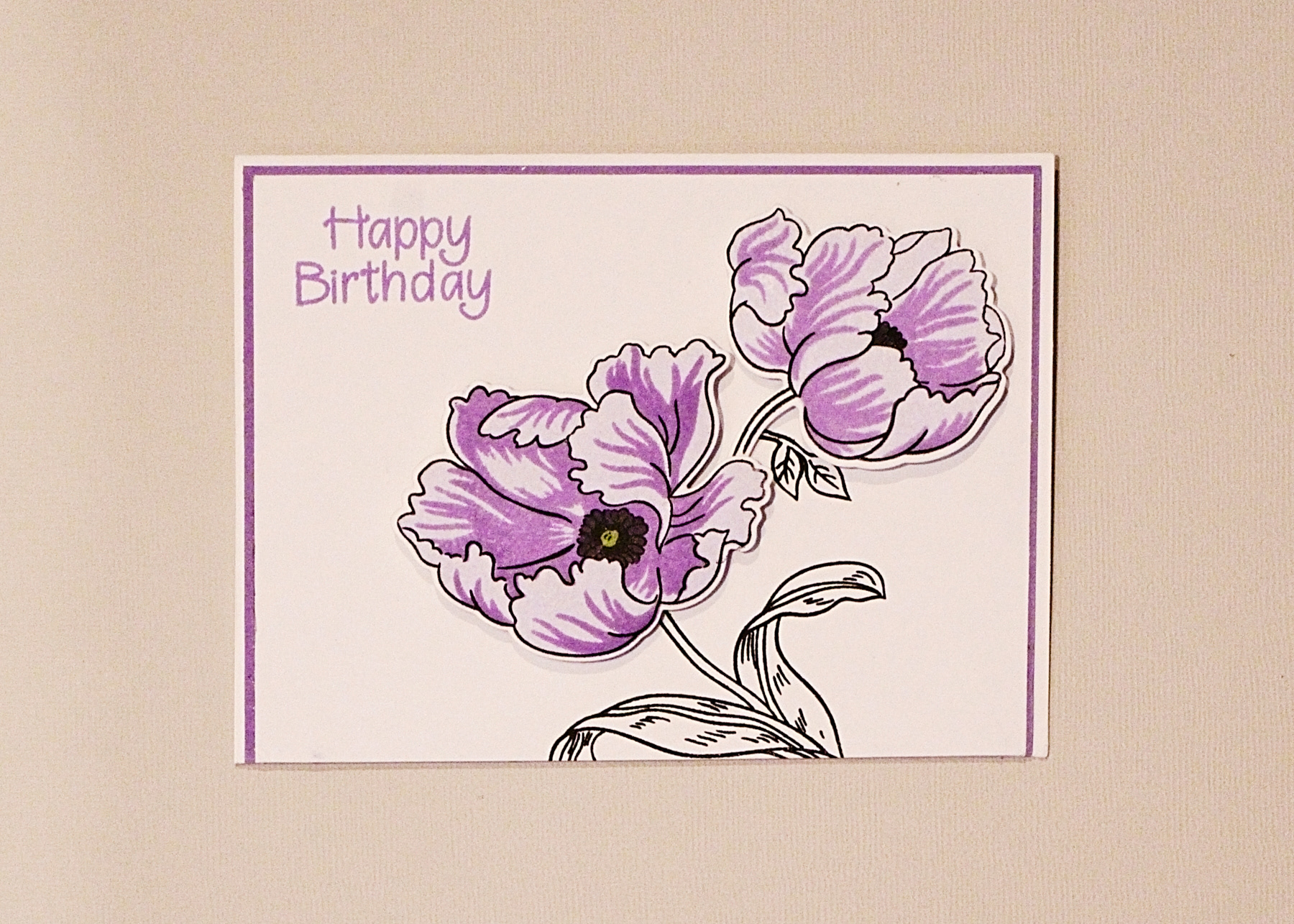 Clean and Simple Stamping and Multi-layered stamp with slight texture.