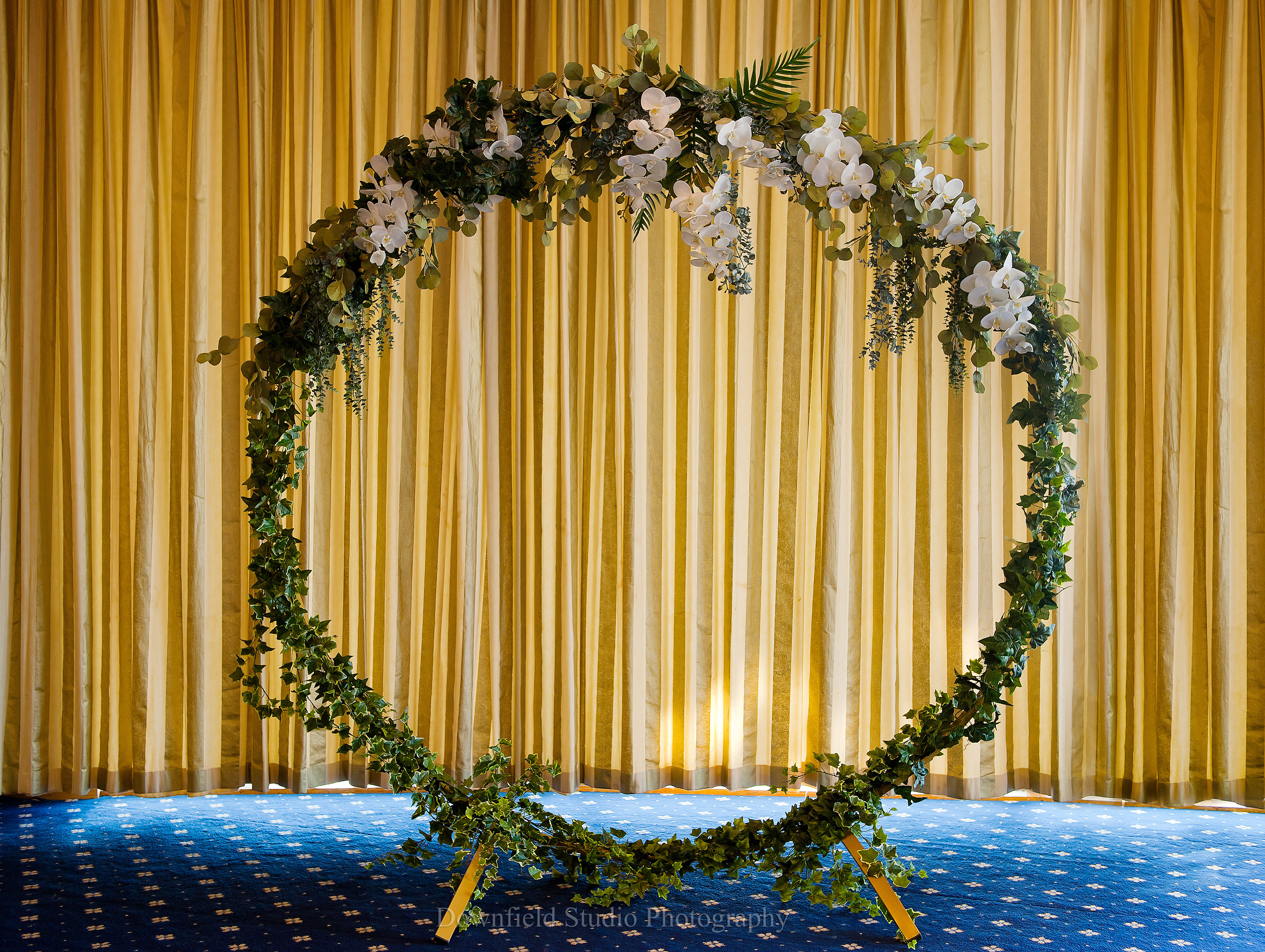 Full Moon Orchid & foliage Moon Gate Arch