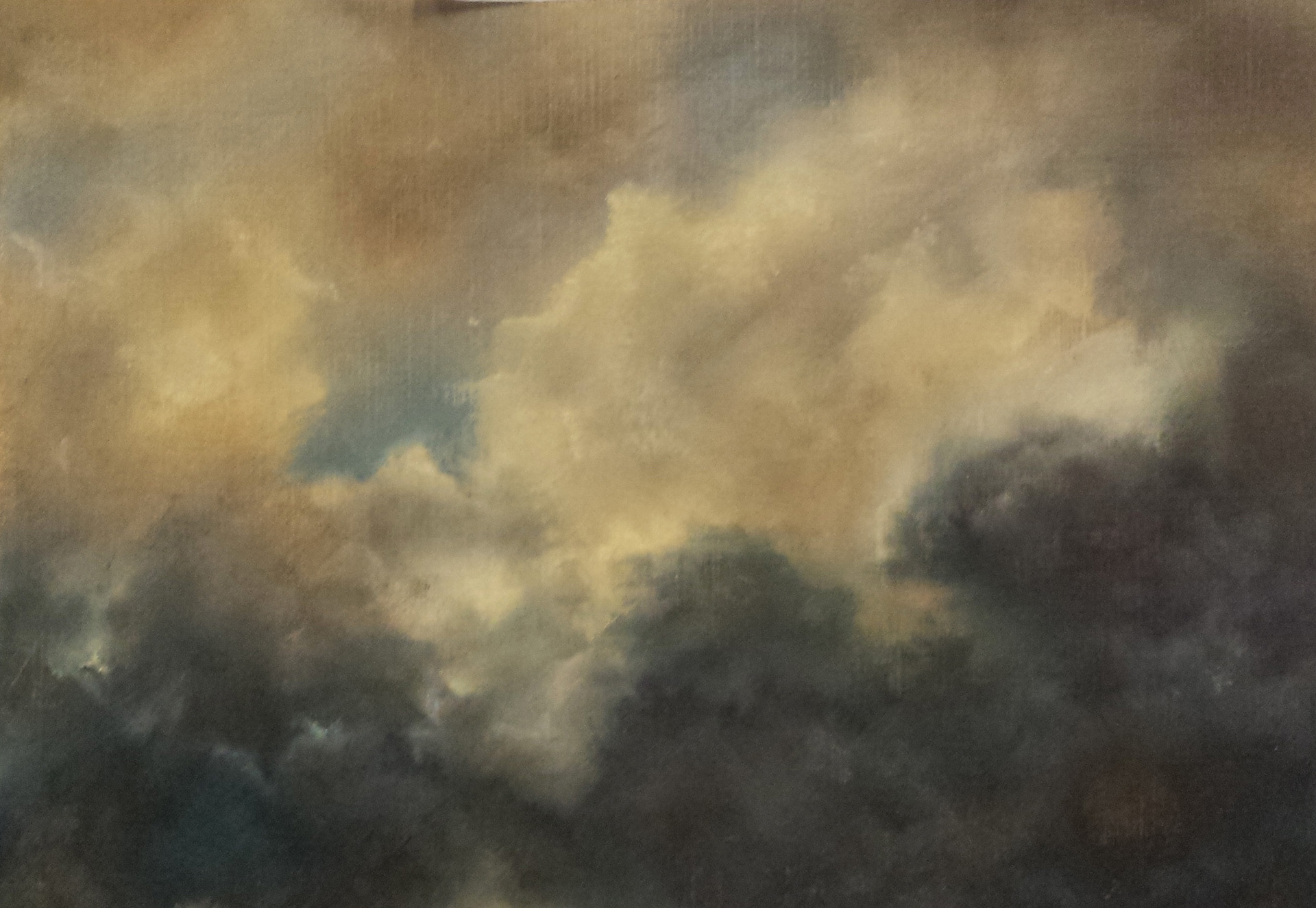 cloud study for larger painting - oil on paper