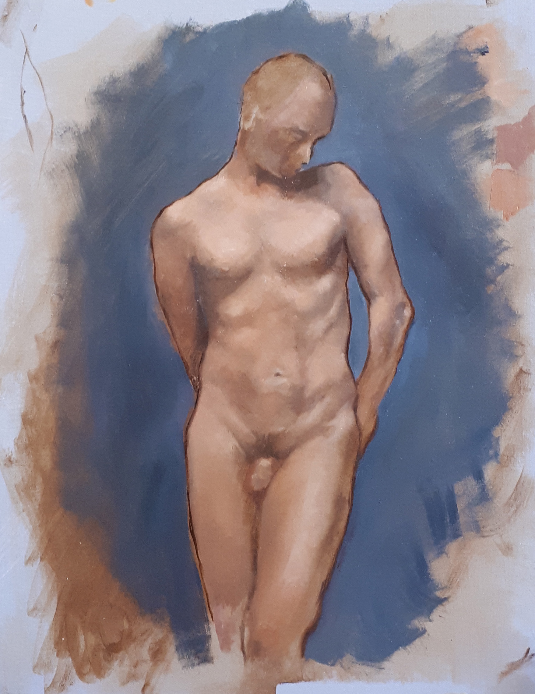 Life study - Bruges - oil on canvas