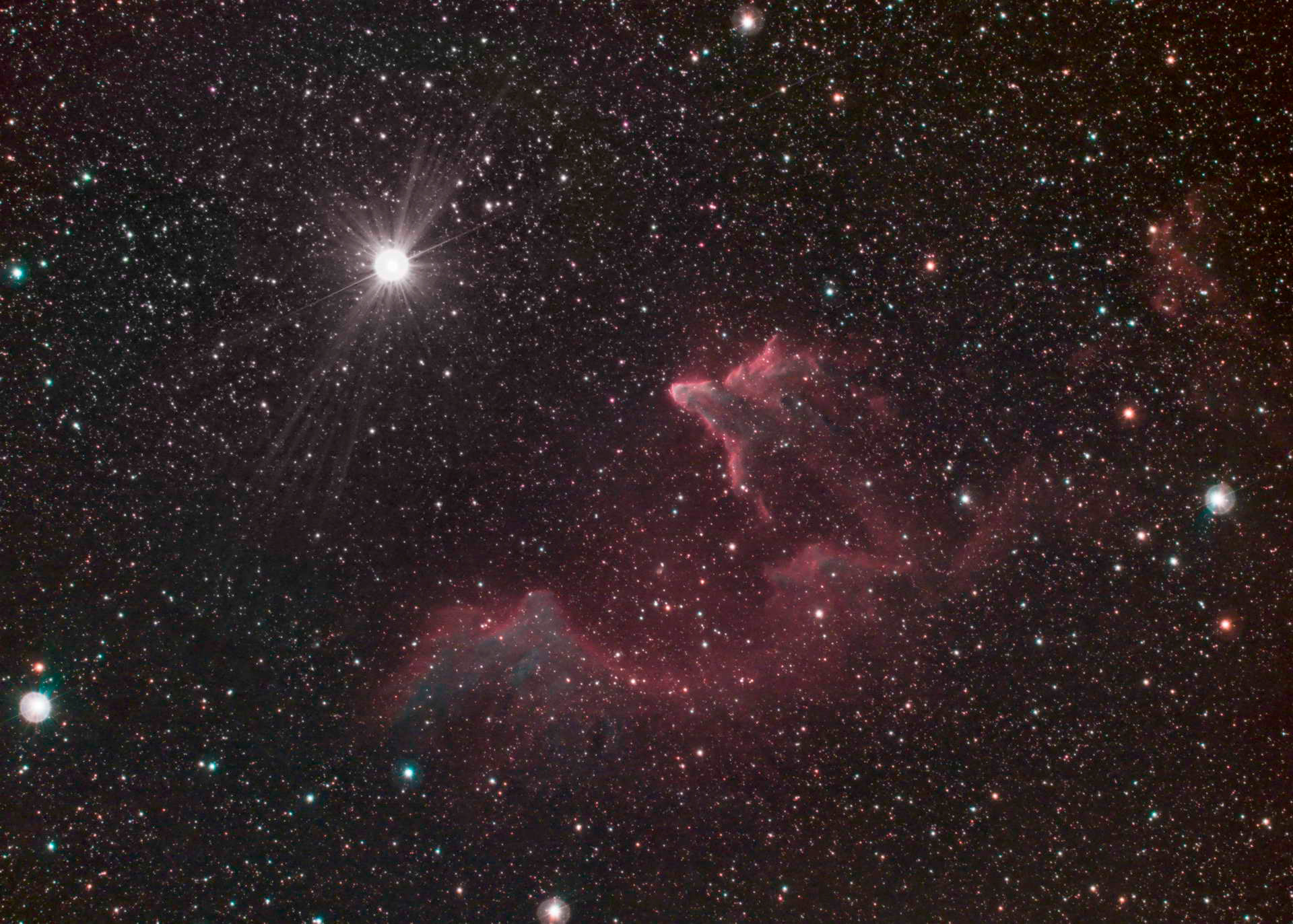 IC 63 and 59 (The Ghost of Cassiopeia)