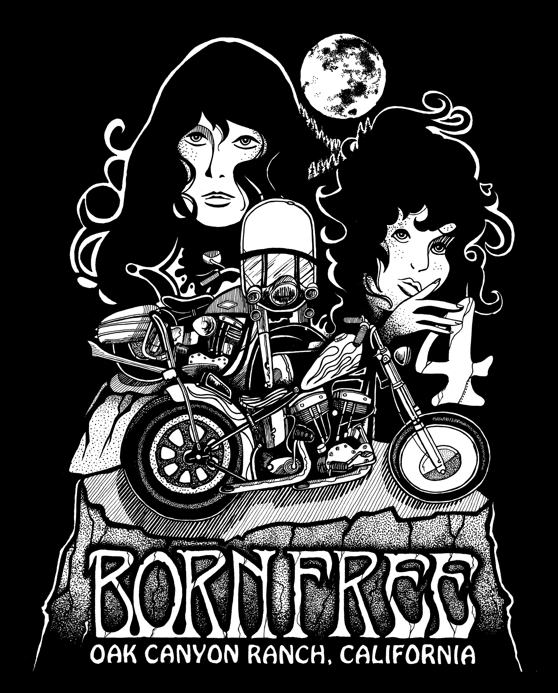 CONCEPT ARTWORK FOR BORN-FREE MOTORCYCLE SHOW