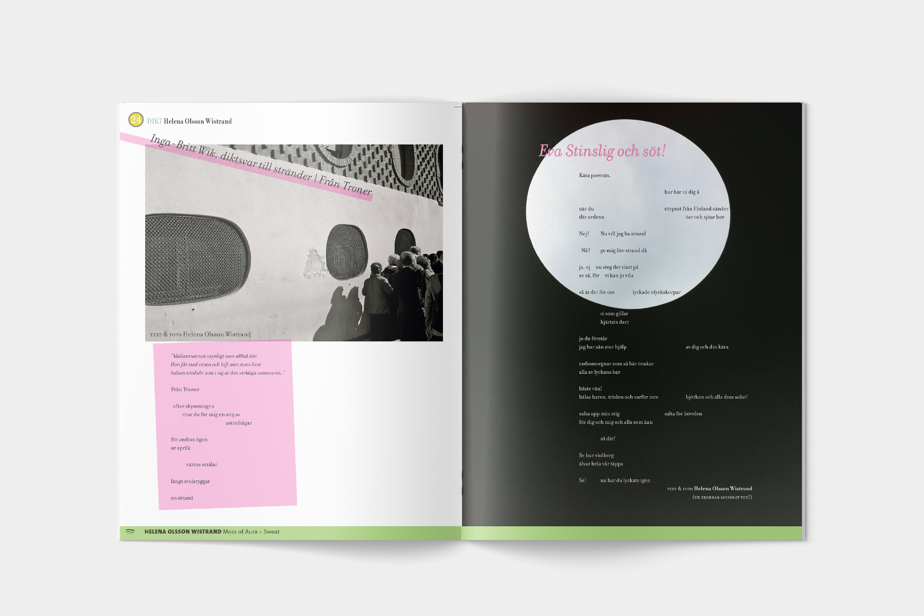 Presens spread layout