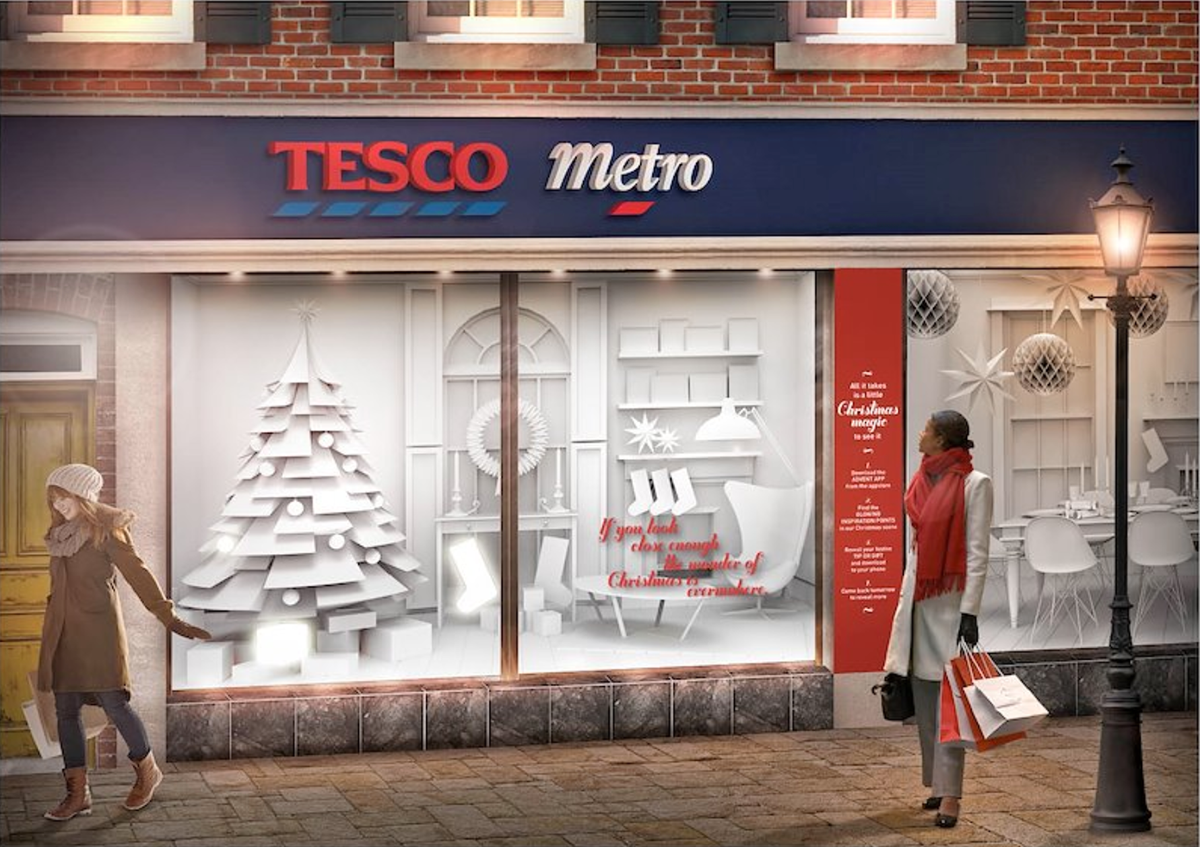 Vanessa Kazmierski Tesco Christmas window display