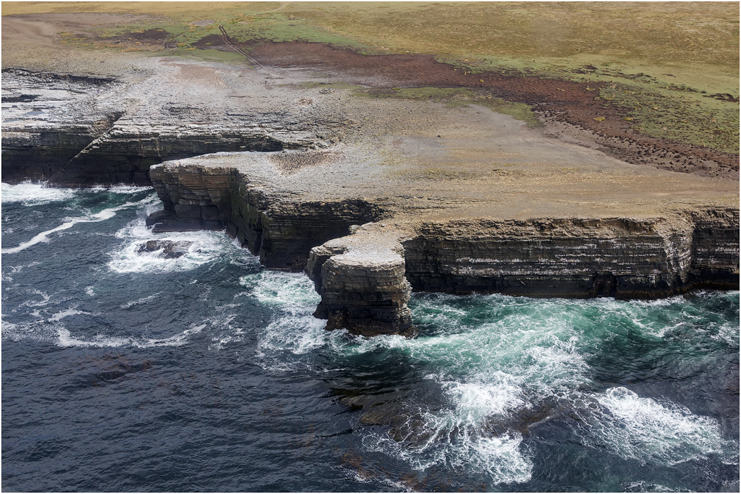 Passing Rockhopper Point, Sea Lion Island