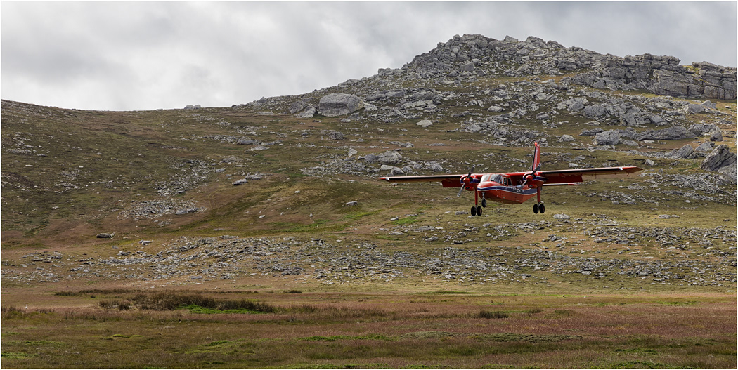 Landing at Carcass Island