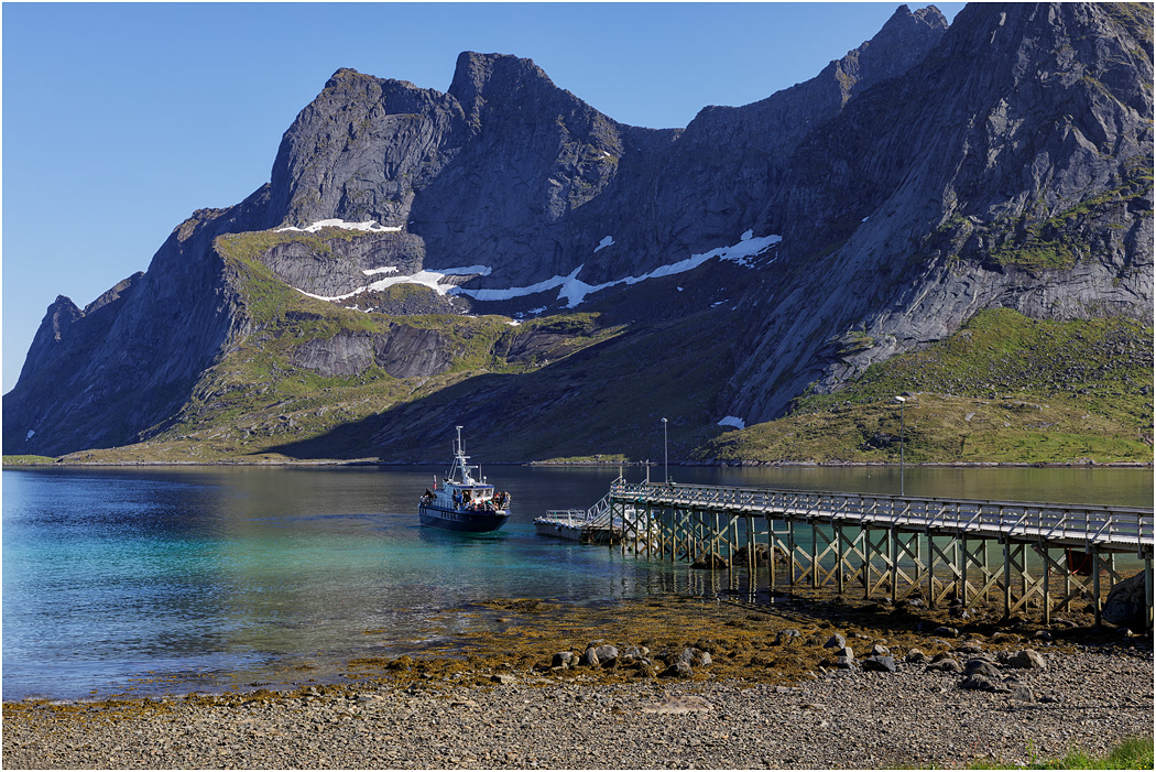 Ferry to Vindstadt, Bunesfjorden, Lofoten, Norway