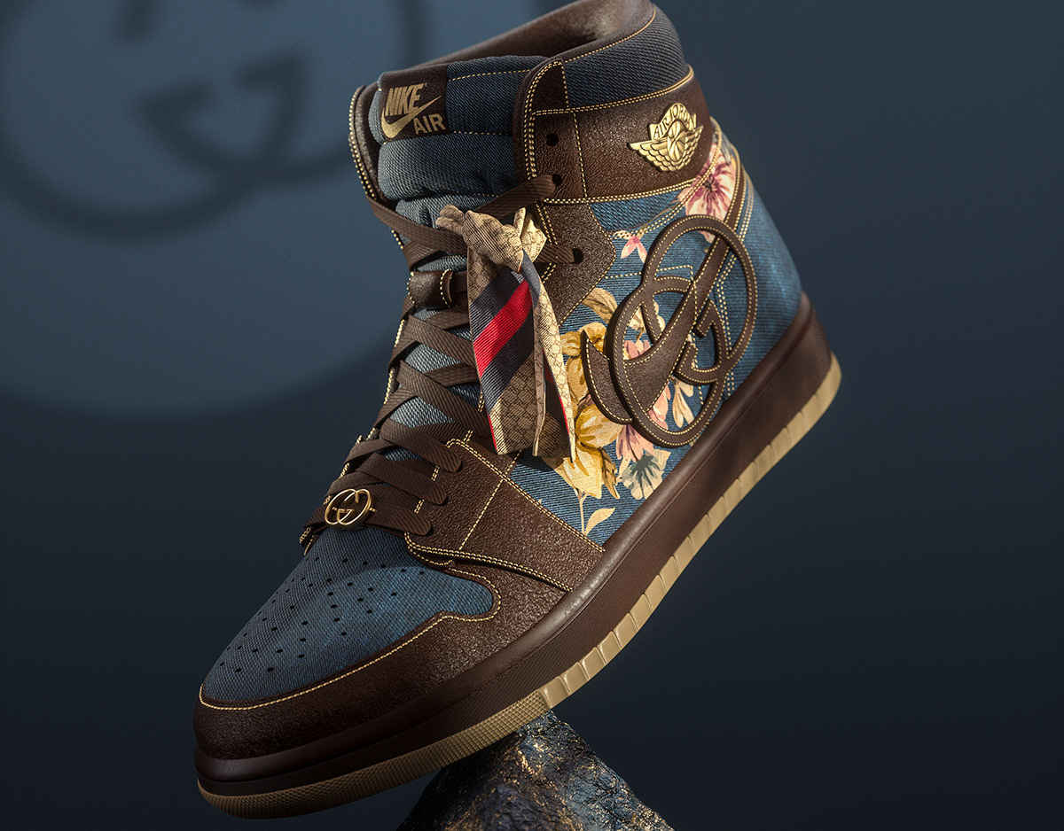 LeRoi3 / Digital Artist - Nike Air Jordan 1 x High End Brands - 3D Concept