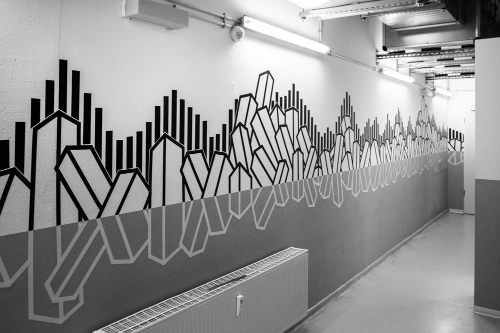 tape art created by