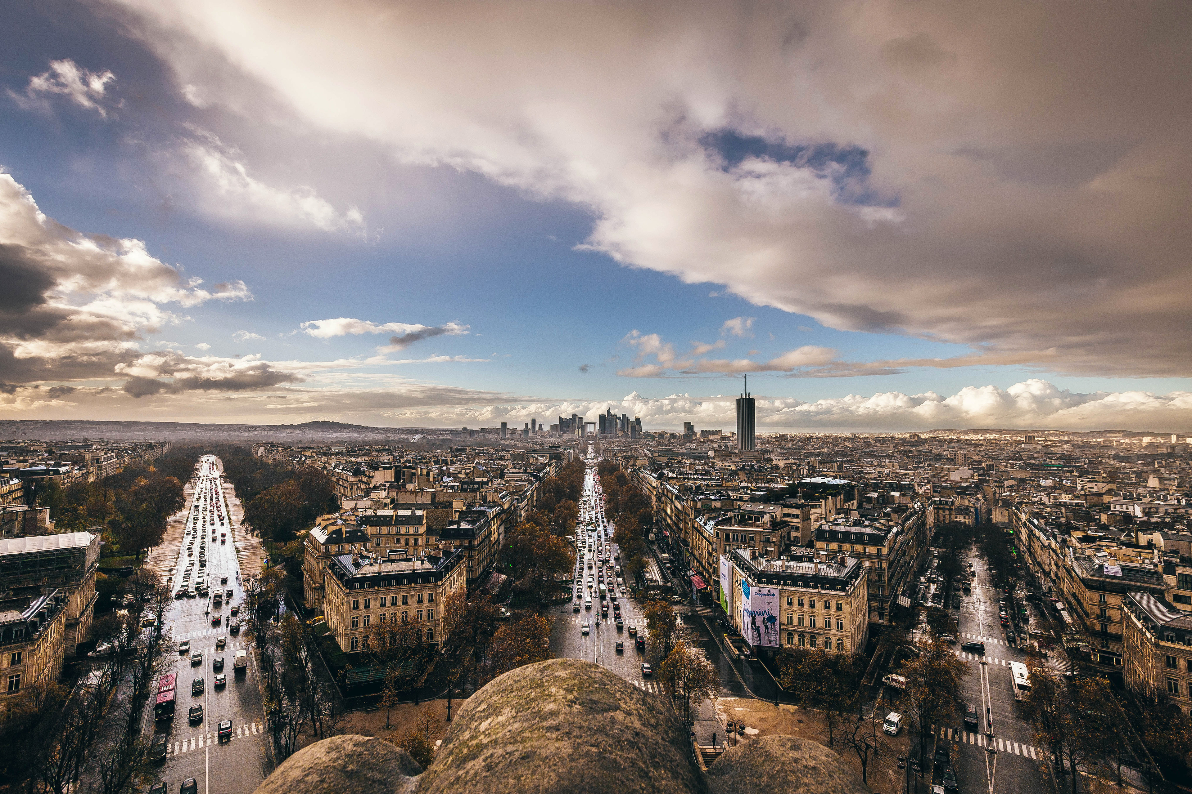 Vue depuis l'arc de triomphe