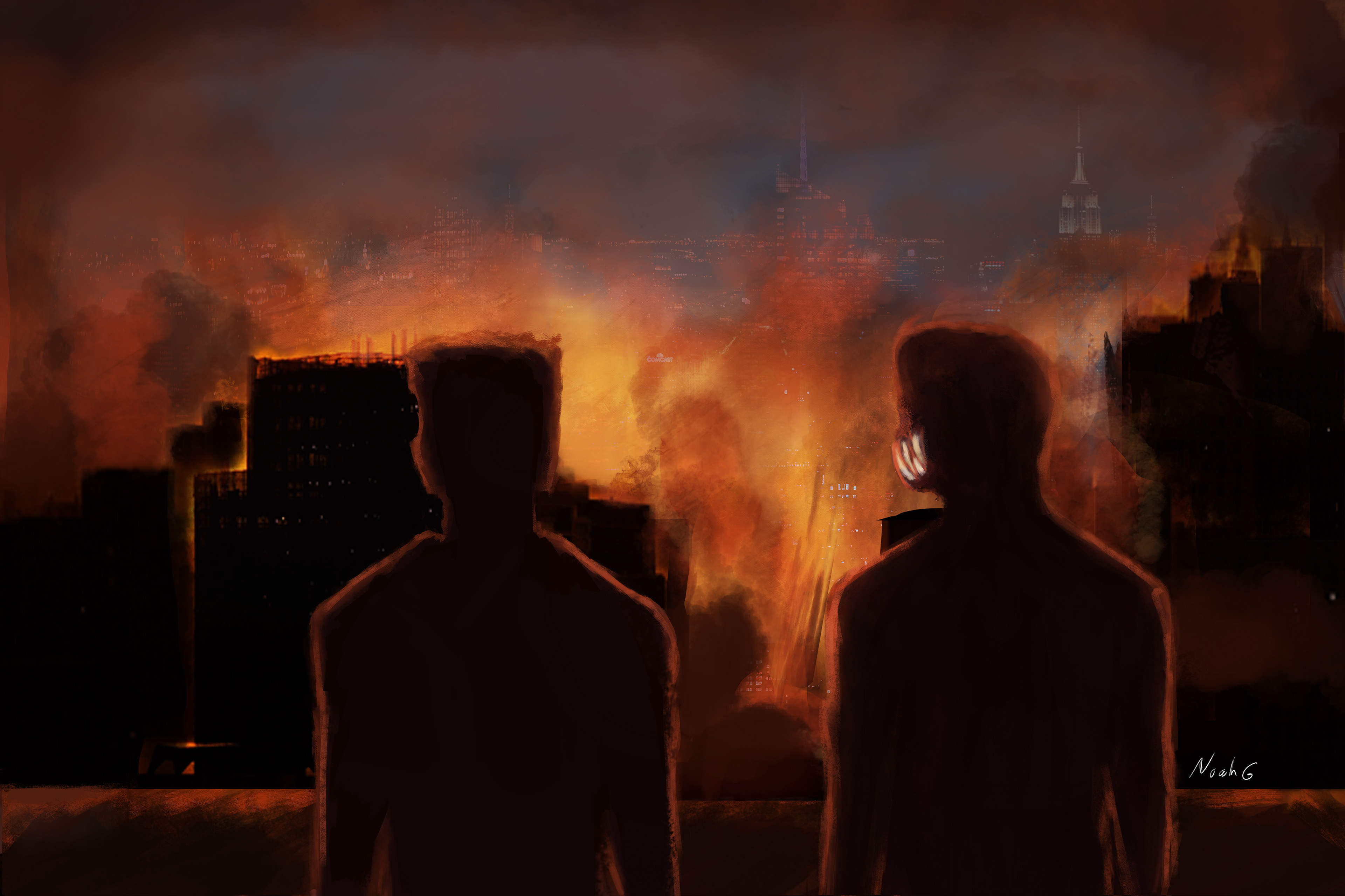"World on Fire." (Published 9/5/2020 Made with Adobe Photoshop)