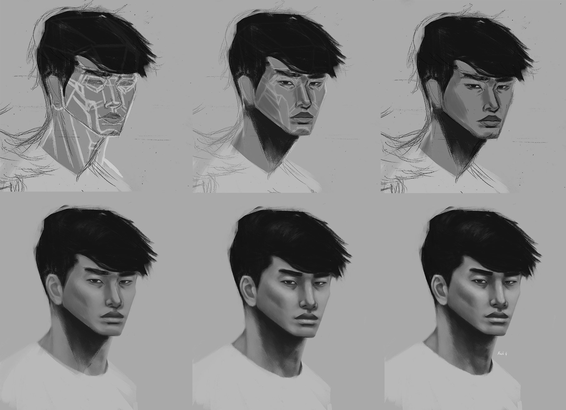 This is the process and step-by-step of how I created this portrait.
