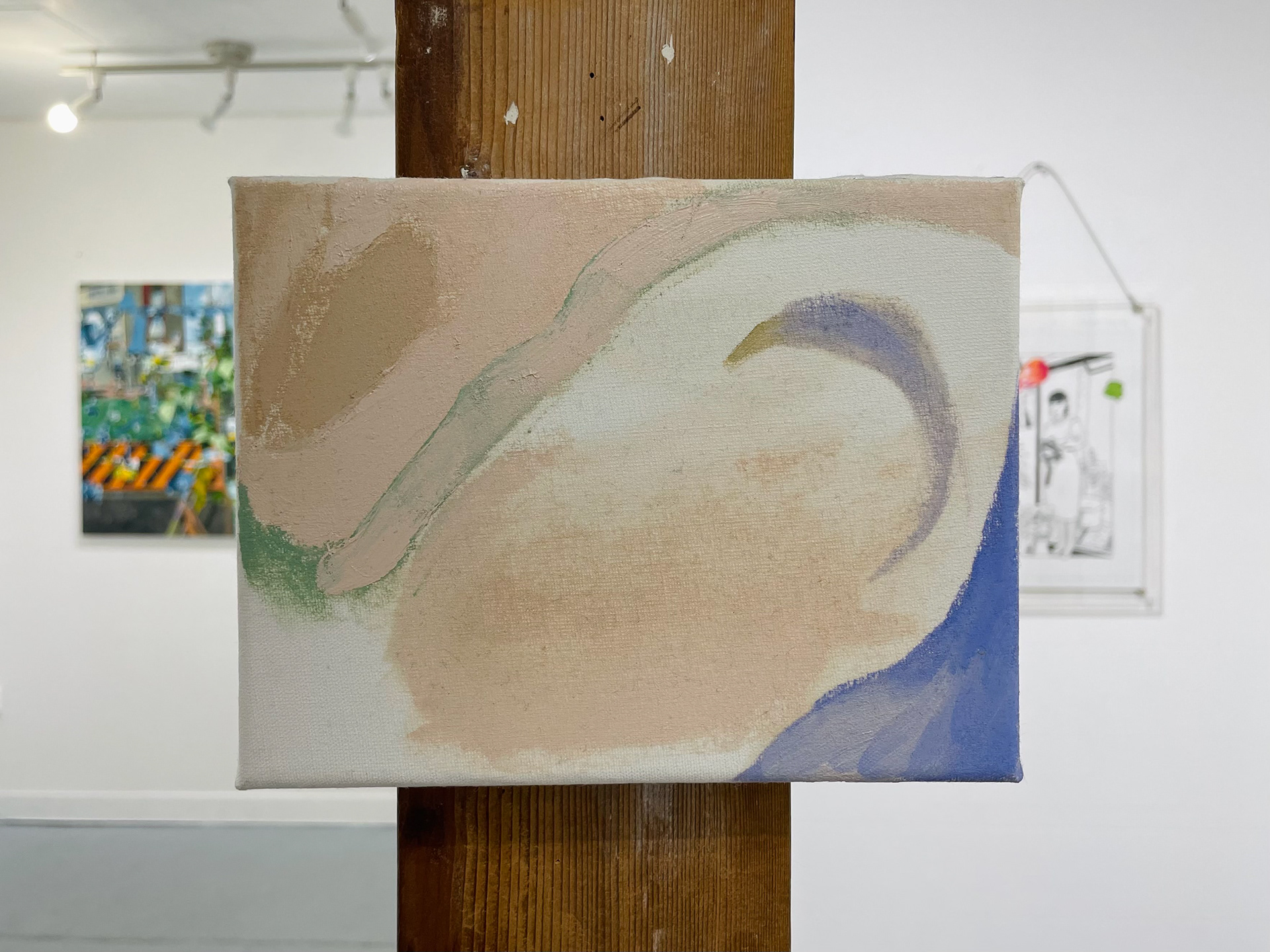 No.28 / 坂田 桃歌『untitled』/ 素材:油彩 / 制作年:2021 / サイズ:W180×H140×D20mm / 価格:¥8,000