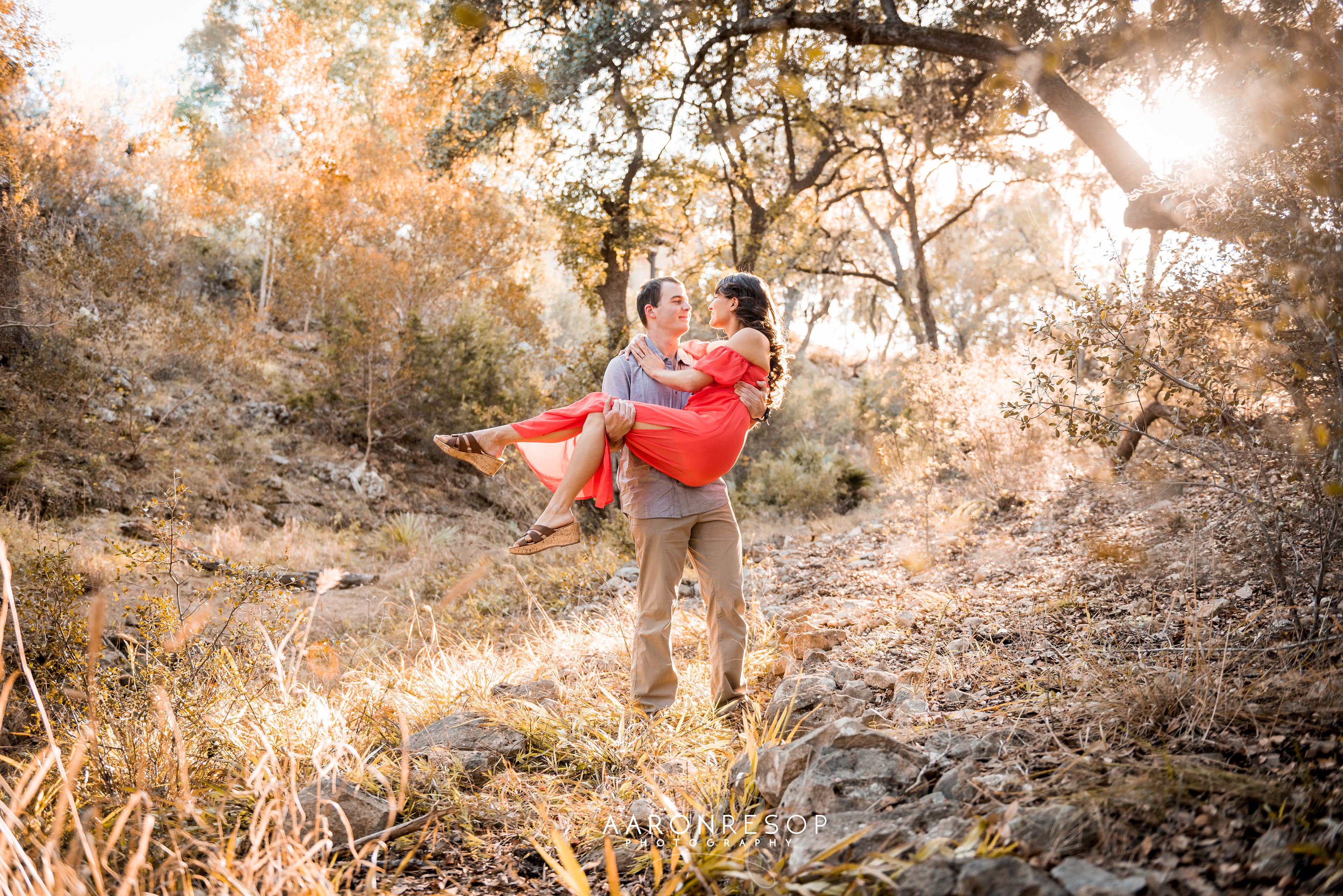 Engagement Photos taken in Spring Branch, TX 78070 by wedding photographer Aaron Resop @ Remi Ridge at Hidden Falls 2225 Bridal Veil, Spring Branch, TX 78070