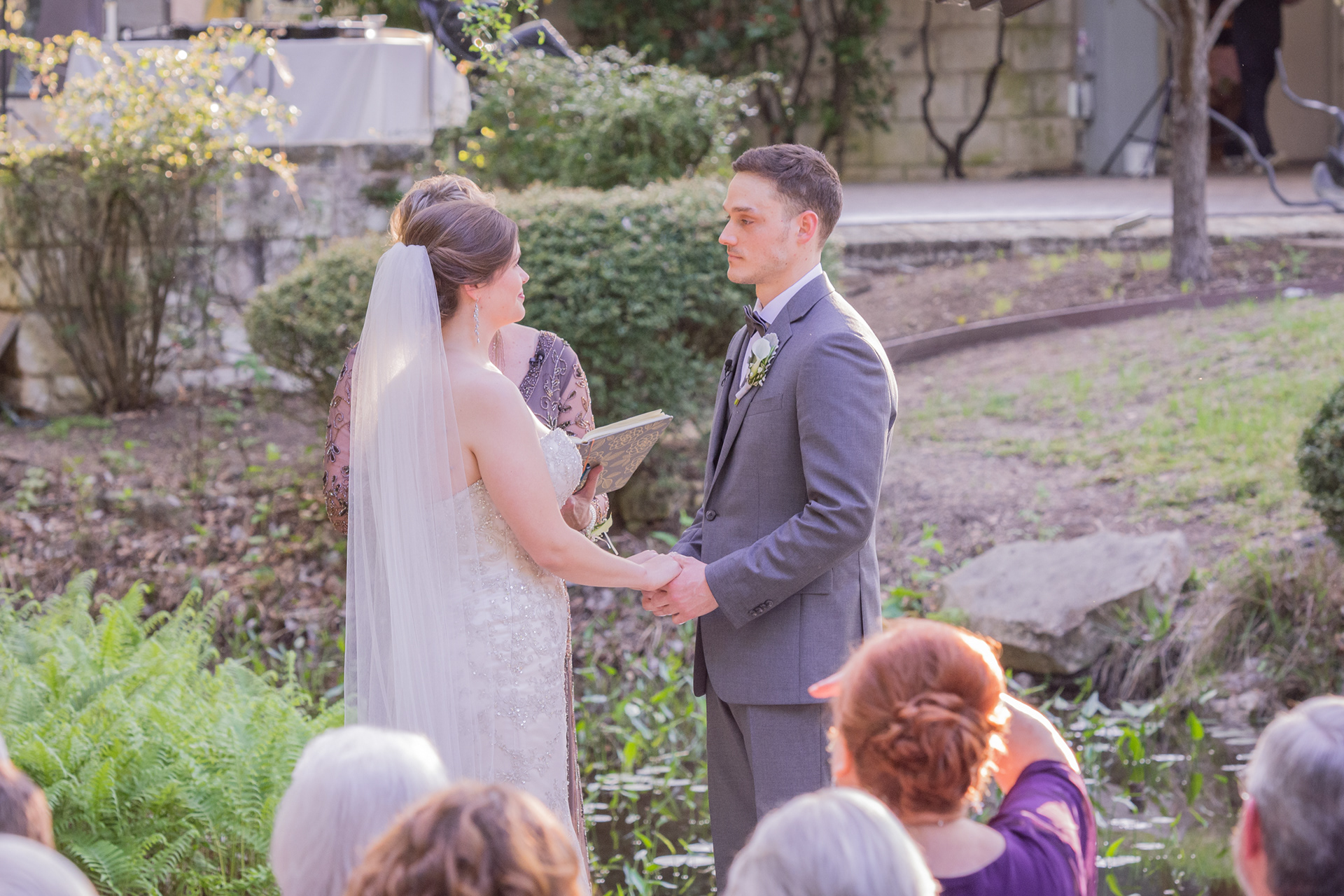 Wedding Day Photos taken in Austin, TX by wedding photographer Aaron Resop @ umlauf sculpture garden & Museum Austin TX 78704