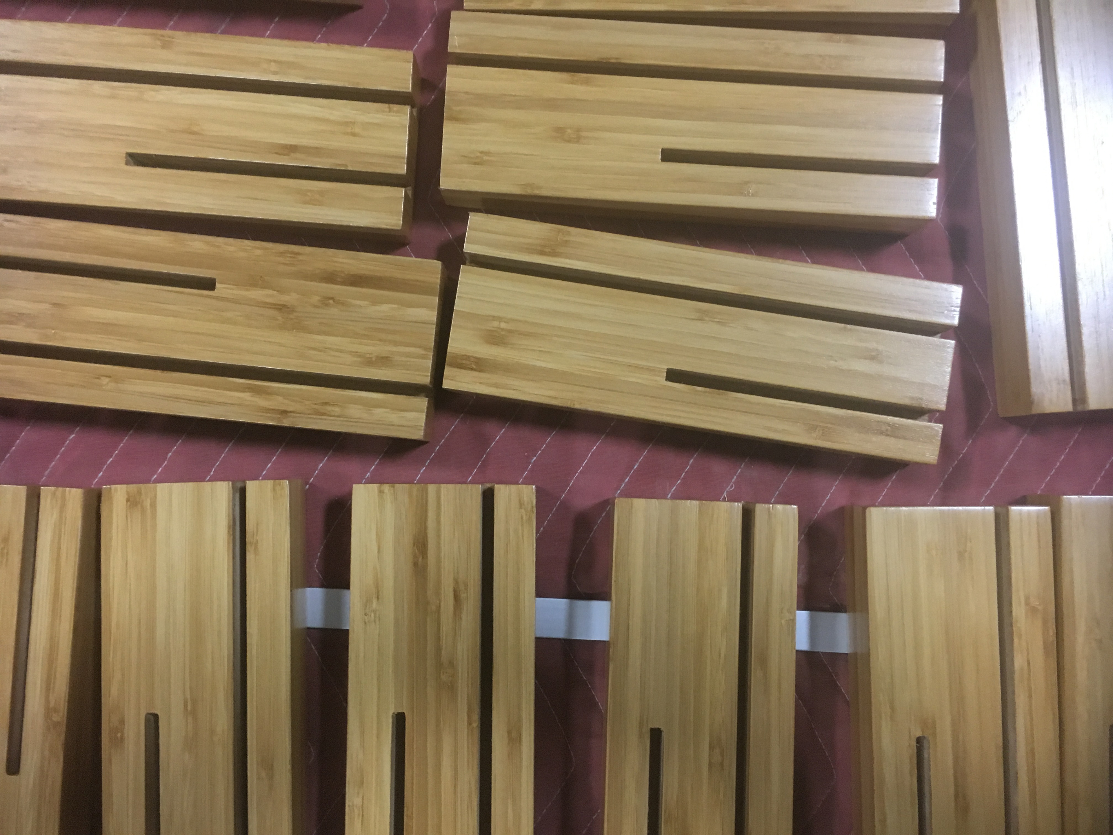 last minute, save-the-day, client addition. Custom Bamboo signage holders. 