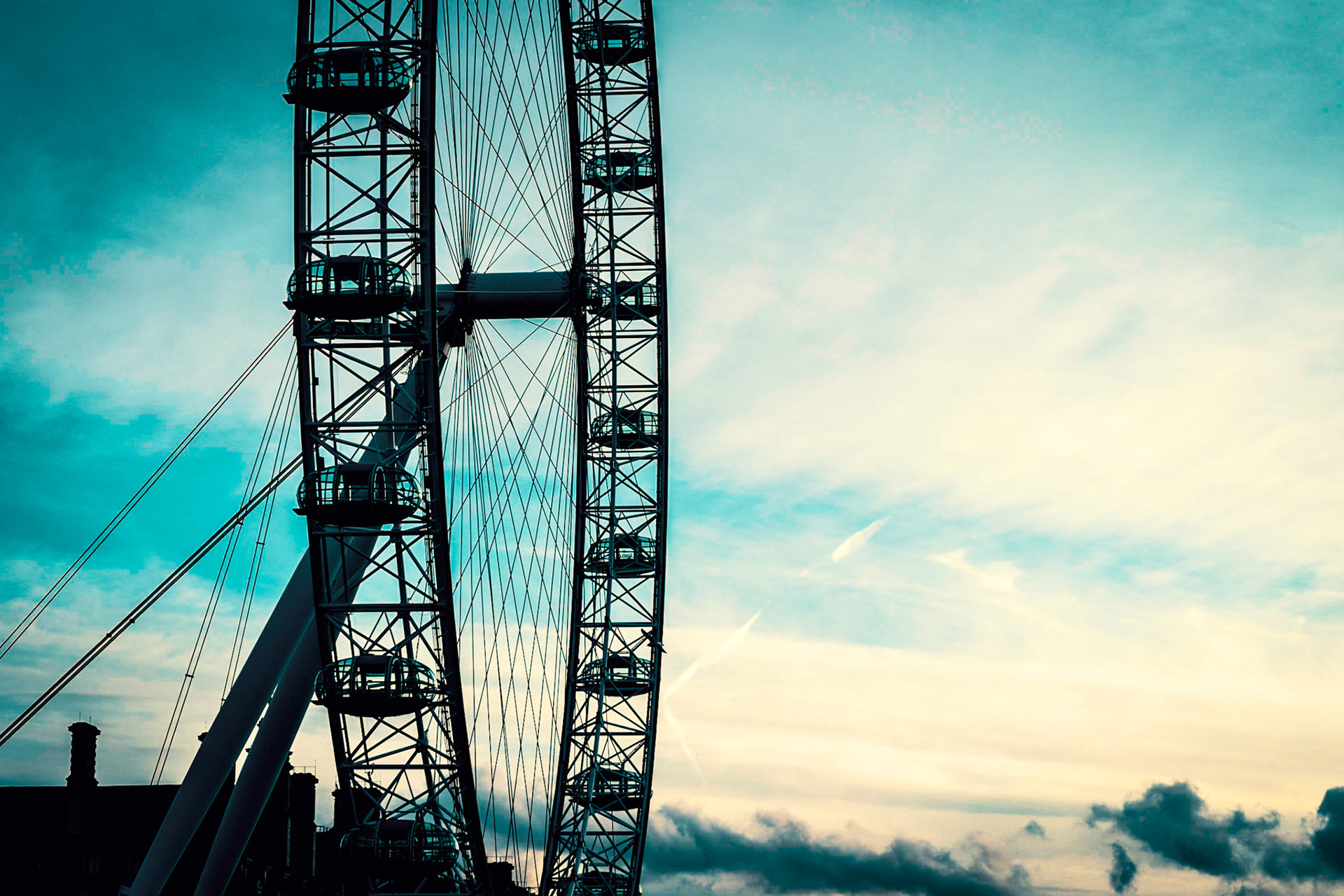 Silhouetted London Eye