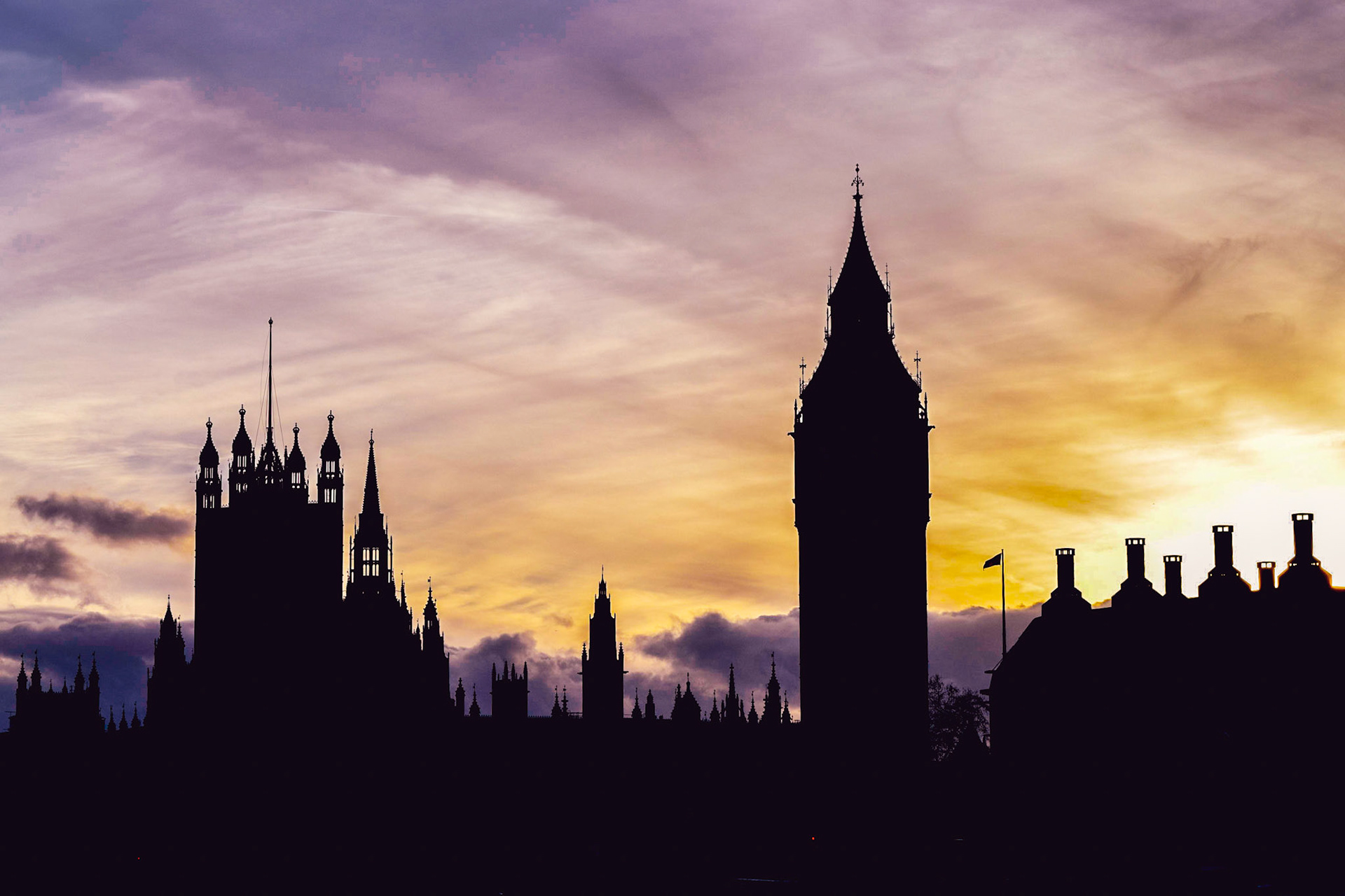 Sunset in London