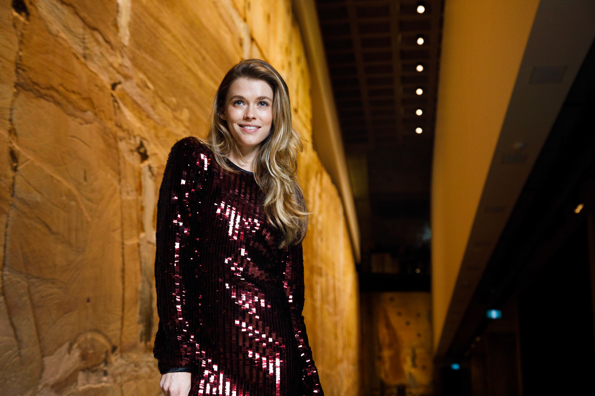 Victoria Lee, David Jones ambassador at MONA in Hobart for the Autumn season launch for February.