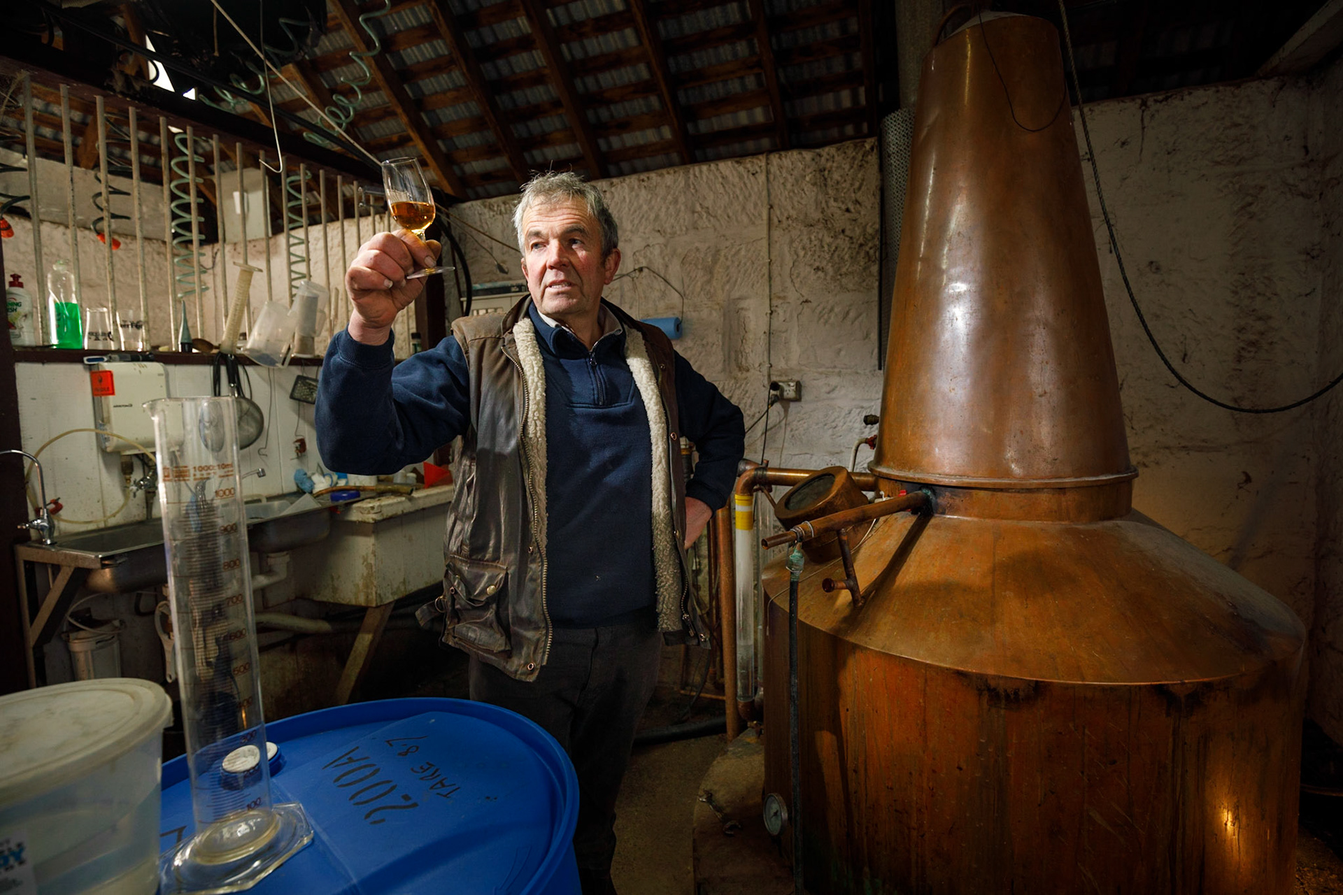 Tasmanian whisky distiller Peter Bignell