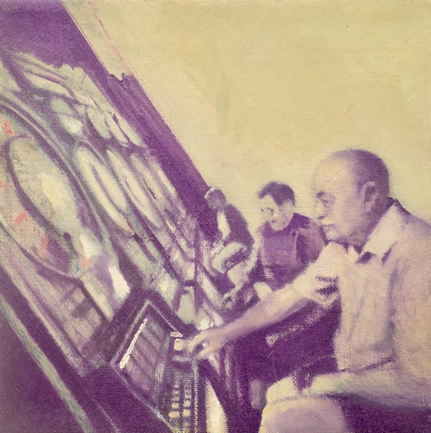 Slots, 2011, oil on canvas, 7 7/8" x 7 7/8", oil on canvas