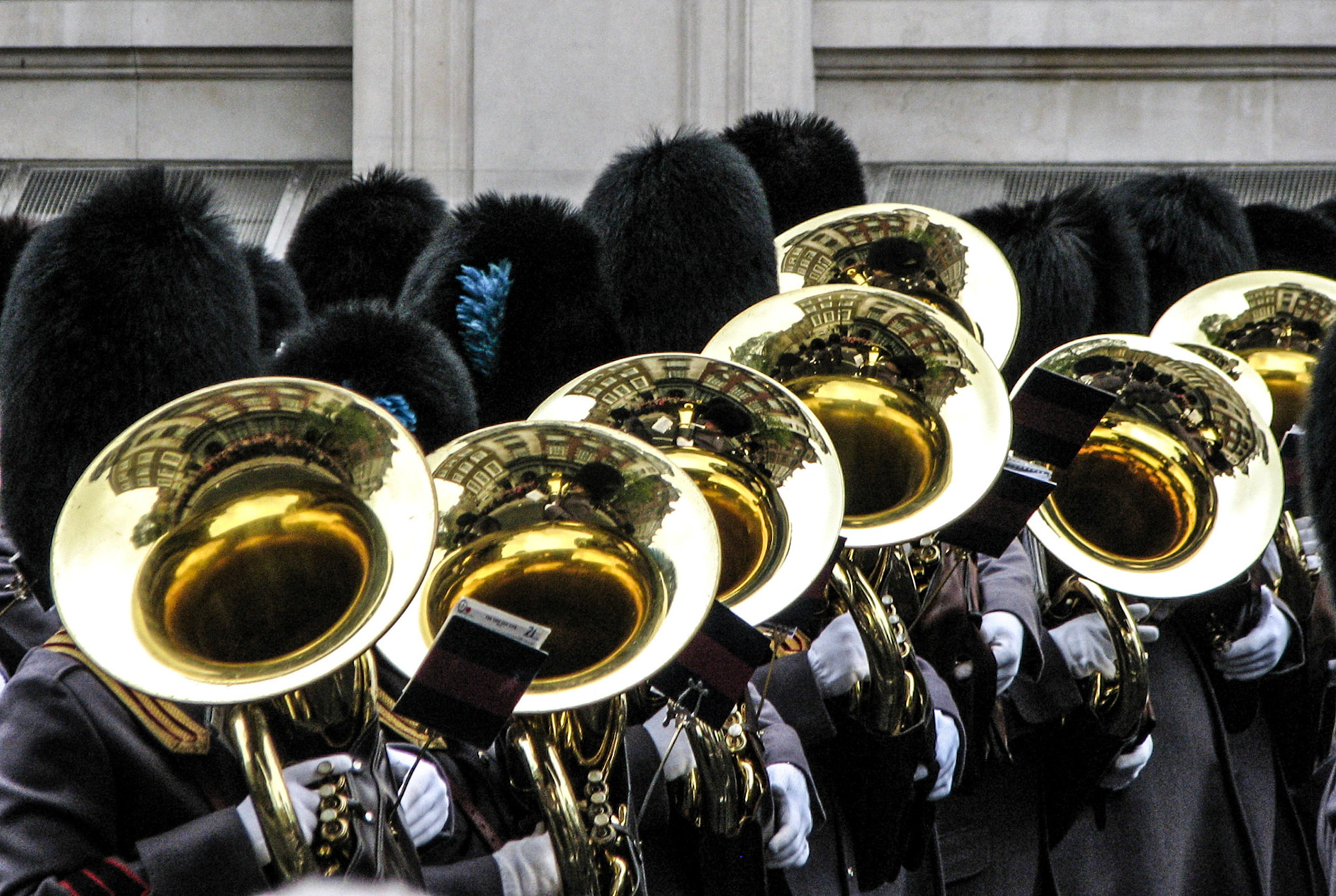 Golden plates, Remembrance Sunday 14th November, London, United Kingdom