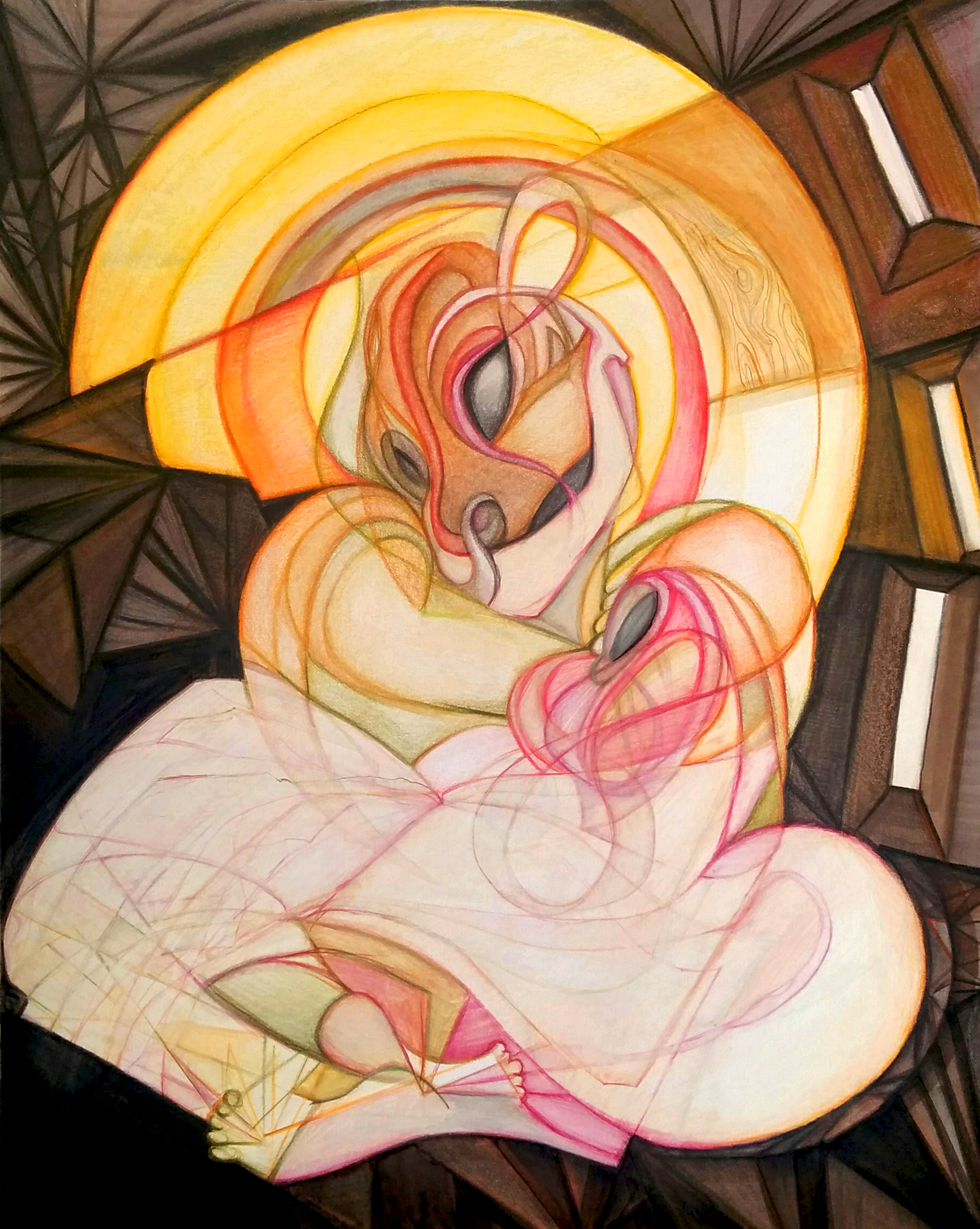 Anchorite, colour pencil and marker on paper, 11" x 14", C$2000