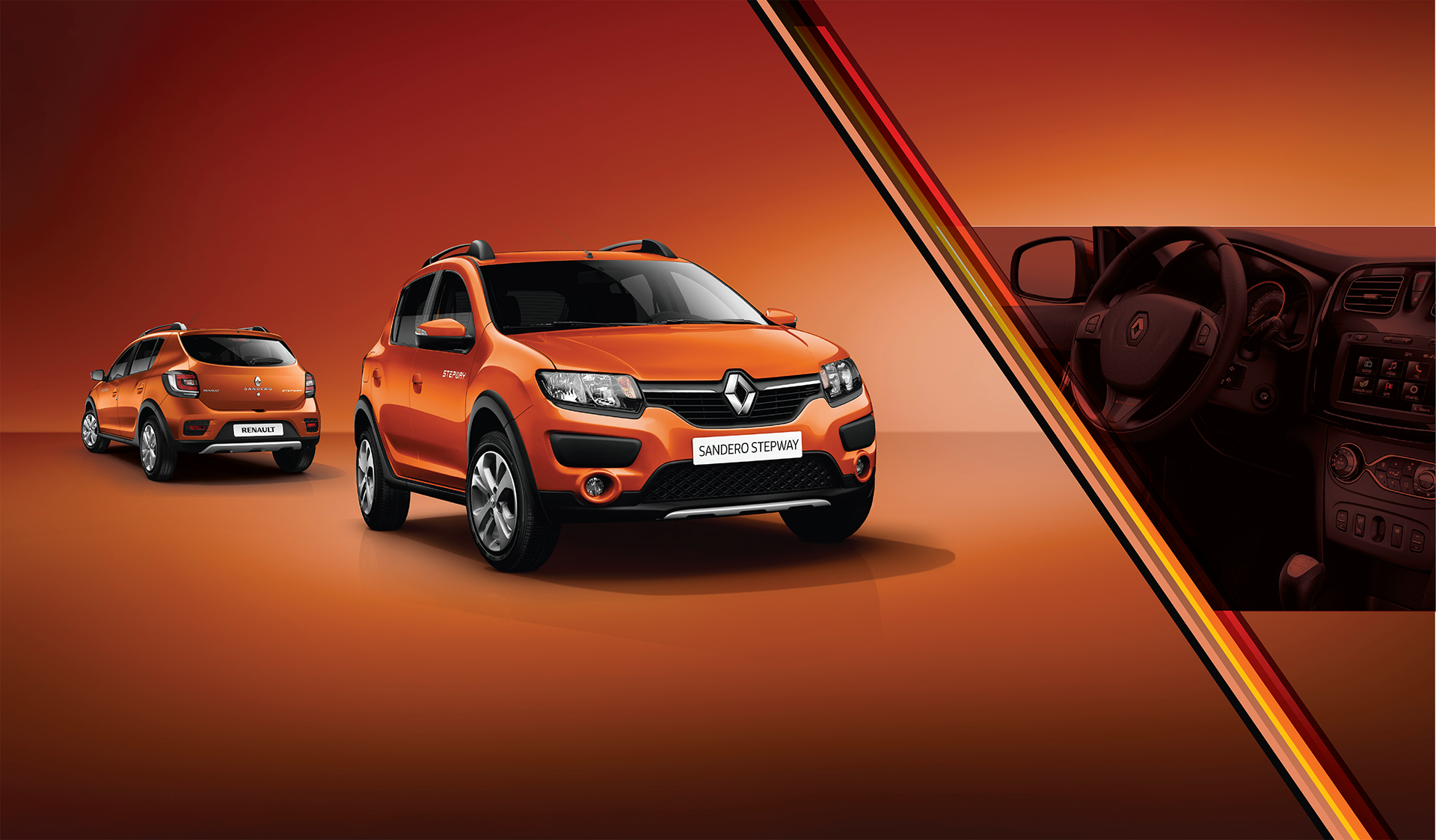 Renault Sandero Stepway реклама. Рено Сандеро степвей оранжевый. Рено Сценик 1 степвей. Renault баннер.