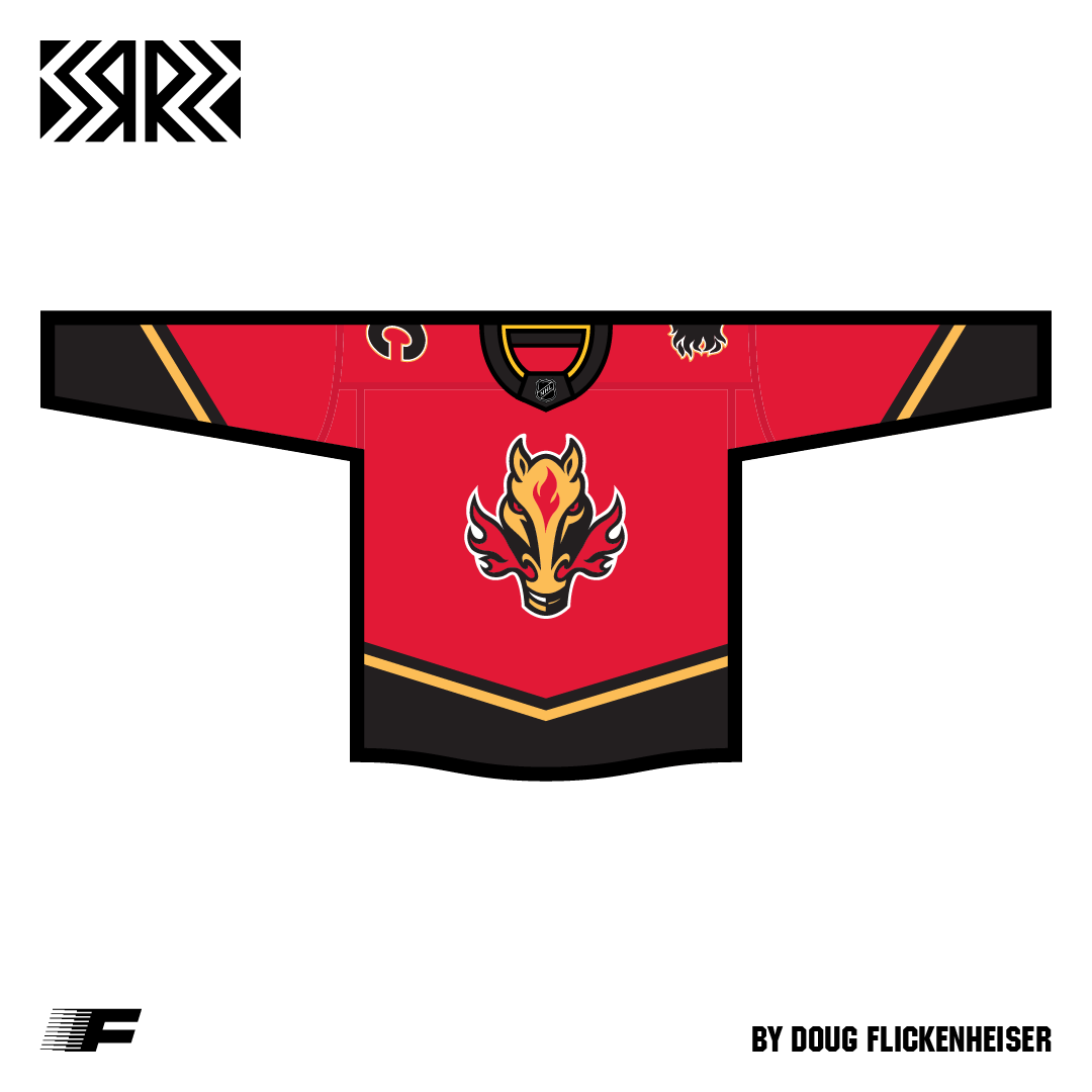Calgary Flames Reverse Retro Revised Concept 1 by Doug Flickenheiser