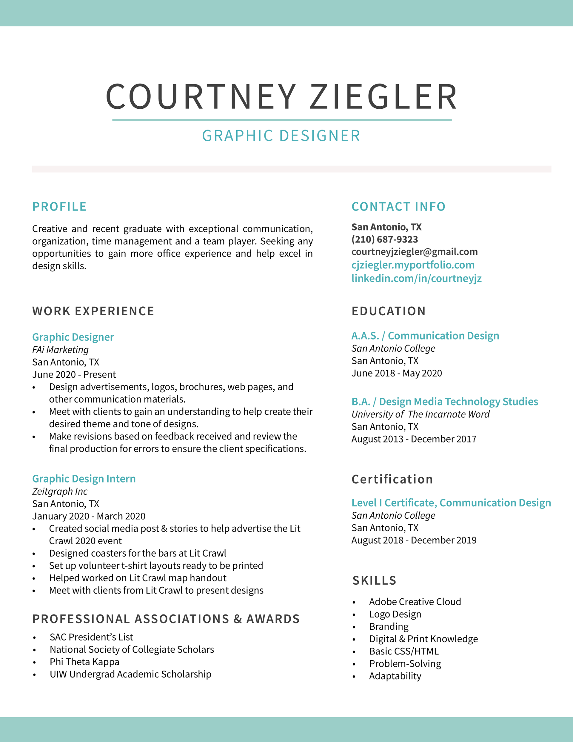 Courtney Ziegler - Resume