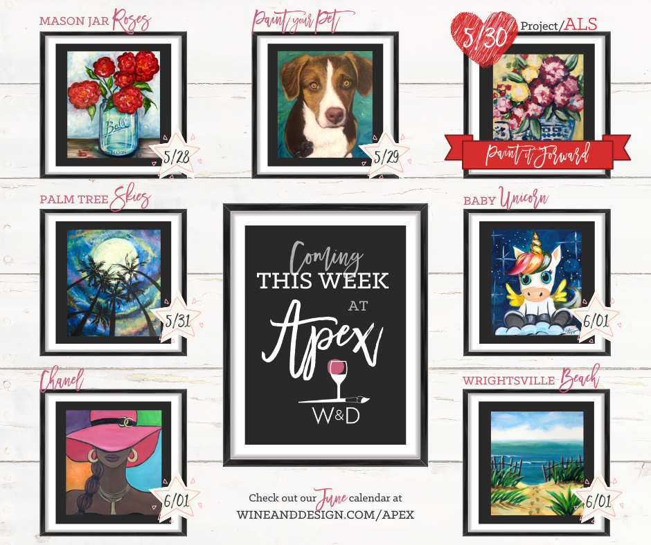 Wine & Design Upcoming Events Social Media Marketing Post