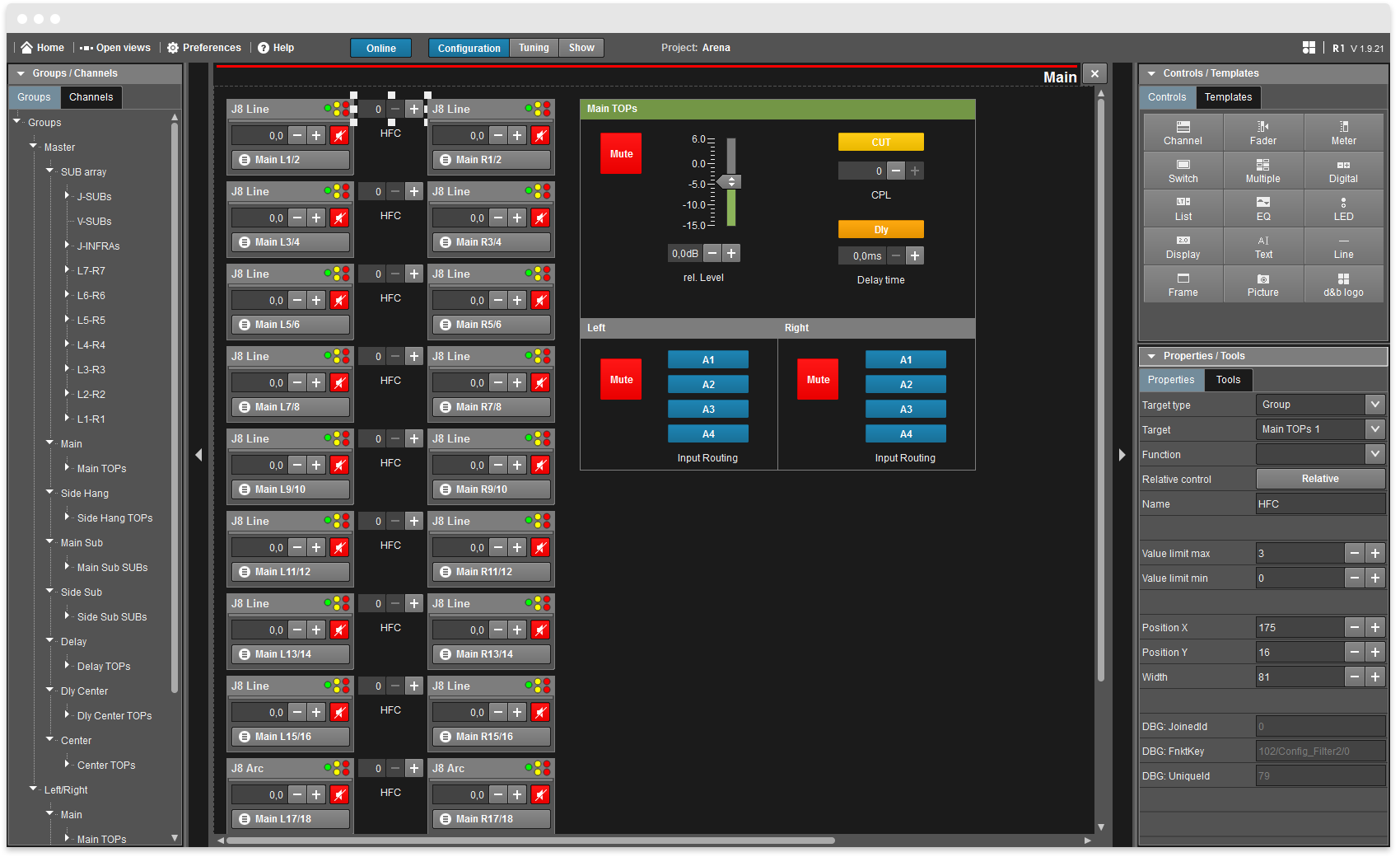 R1 Remote view konfigurierbare Systemsteuerung