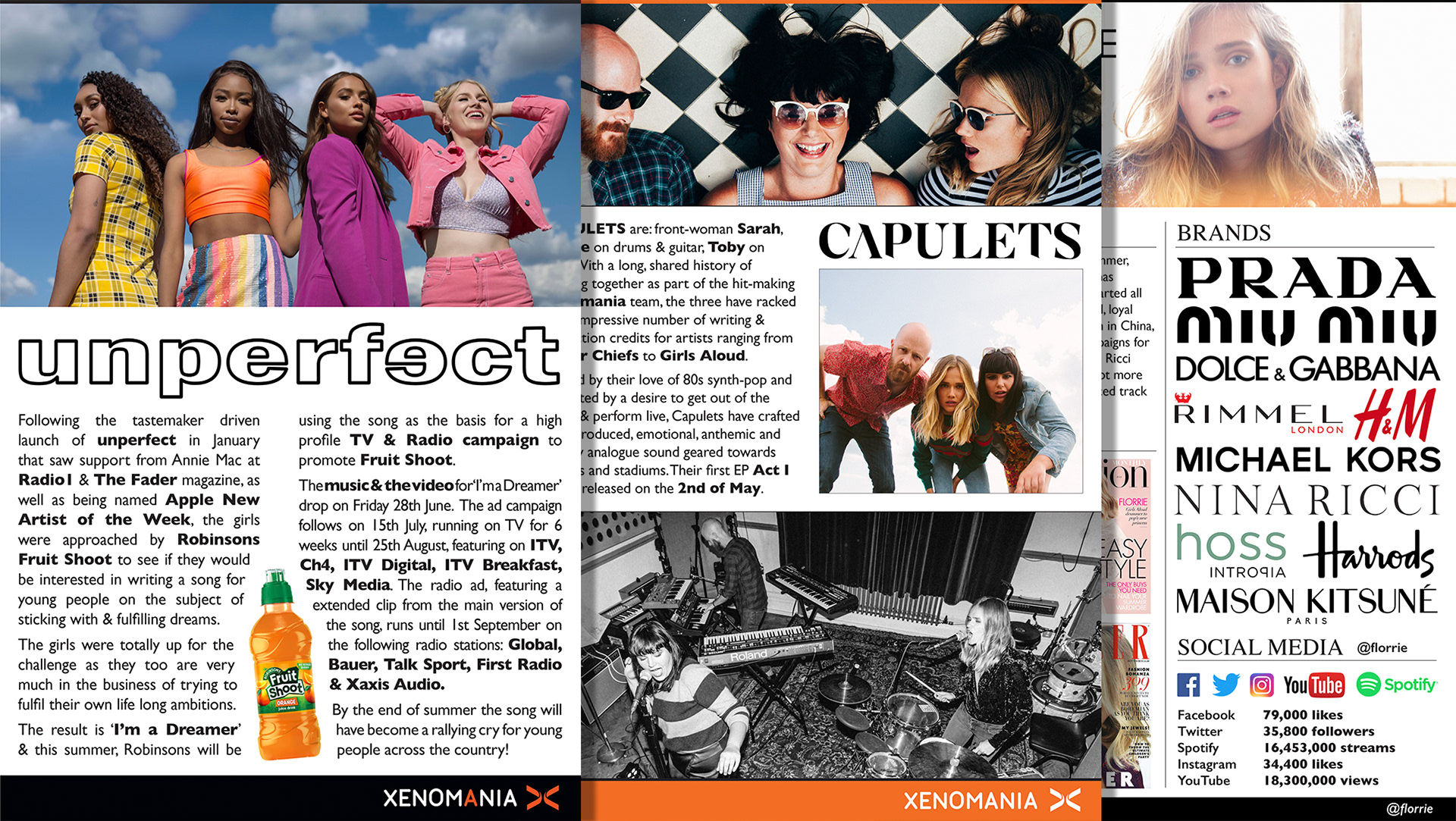 Xenomania: flyers, leaflets, promo material