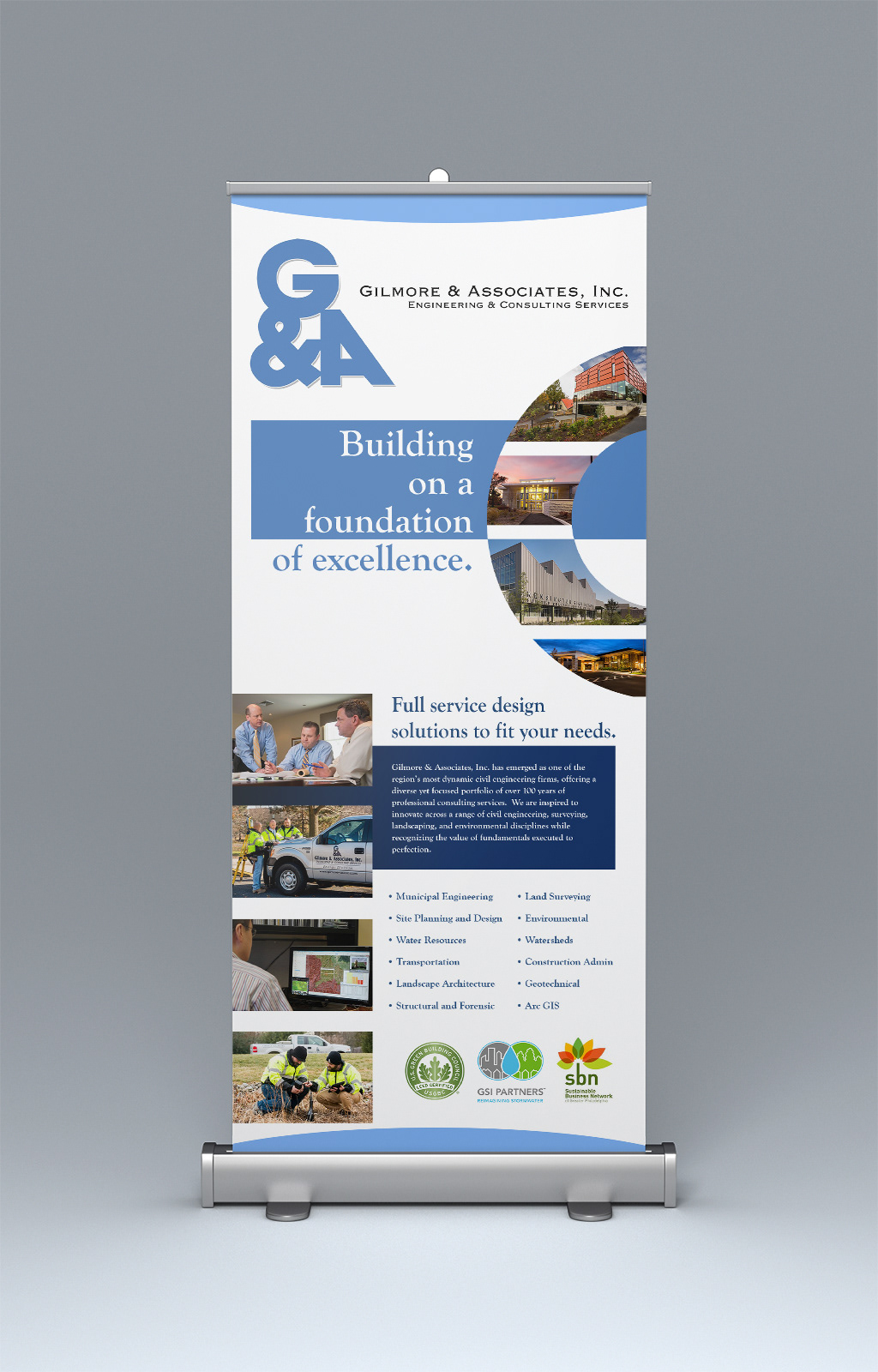 Keith Rouleau Roll Up Banner Gilmore Associates