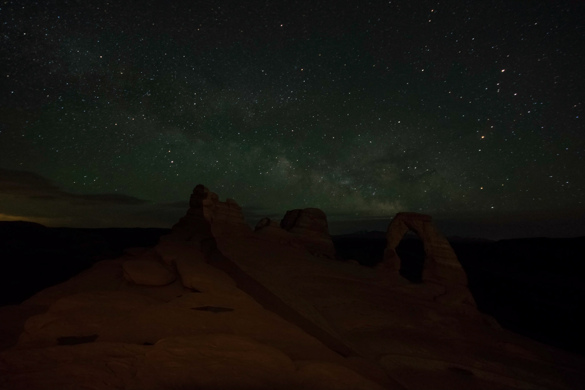 The rising Milky Way over Delicate Arch.Arches National Park21 May 2015PENTAX K-3, Sigma 10-20mm f/4-5.6 EX DCISO 2500 10 mm  30.0 sec at ƒ / 4.0