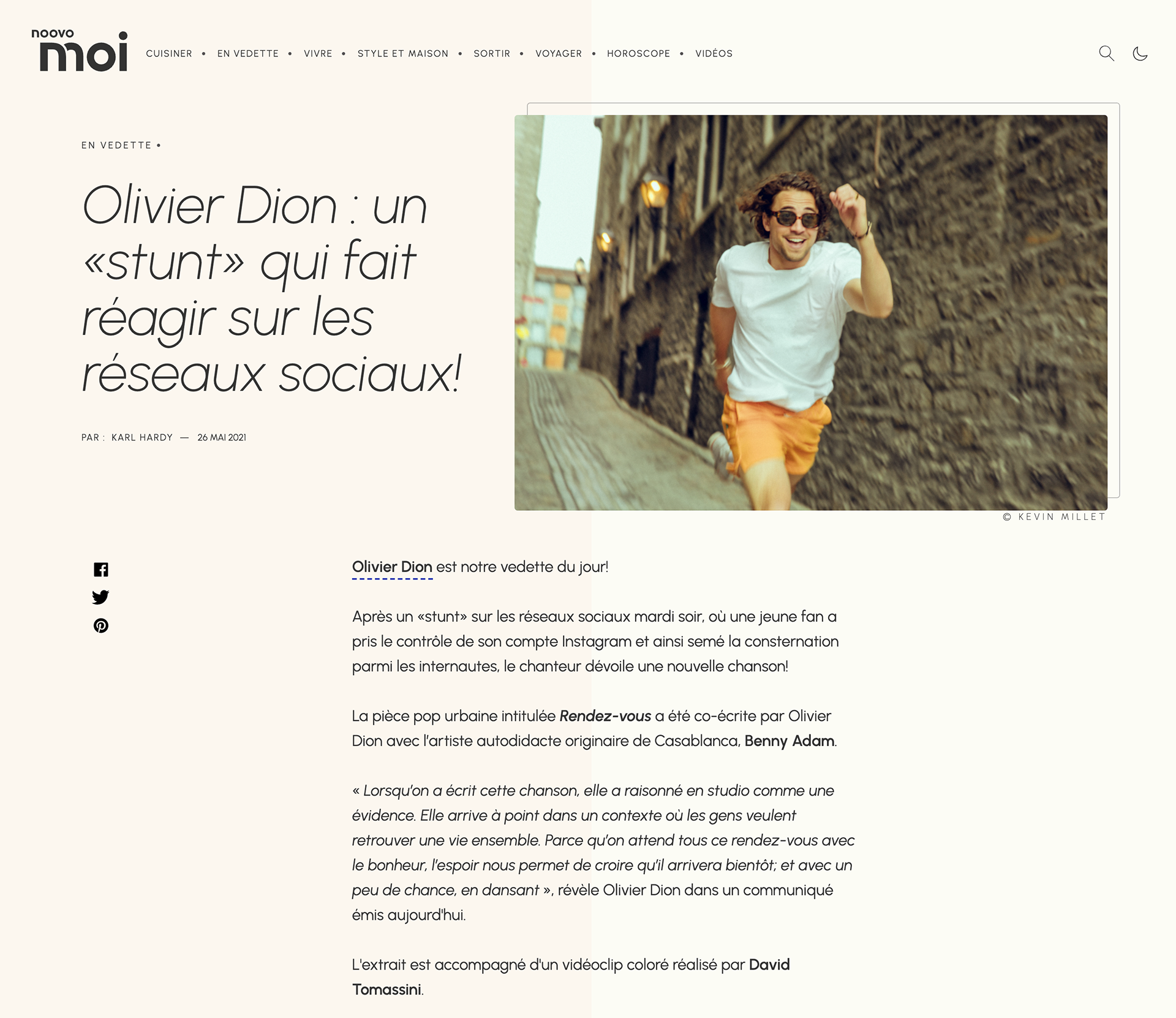 Olivier Dion - Noovo - Kevin Millet