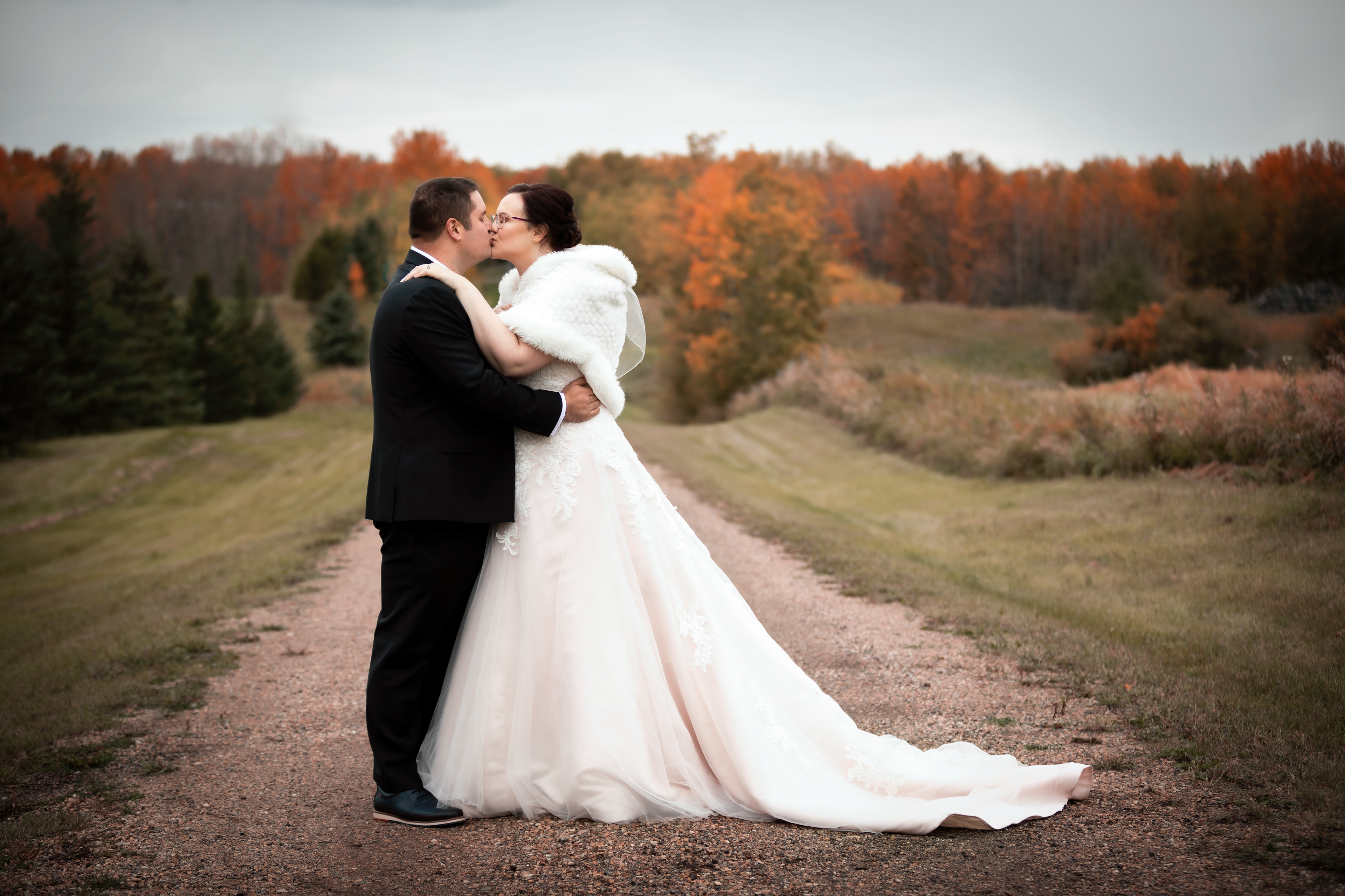 Couple in the fall of Edmonton