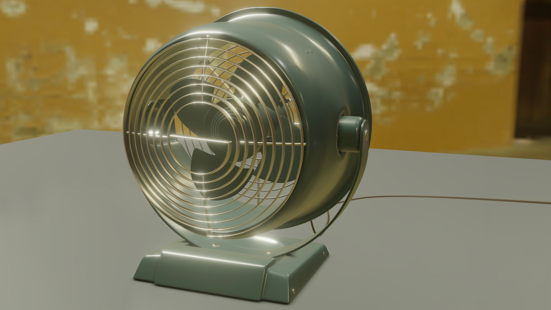High Poly 60s Fan modeled in Blender