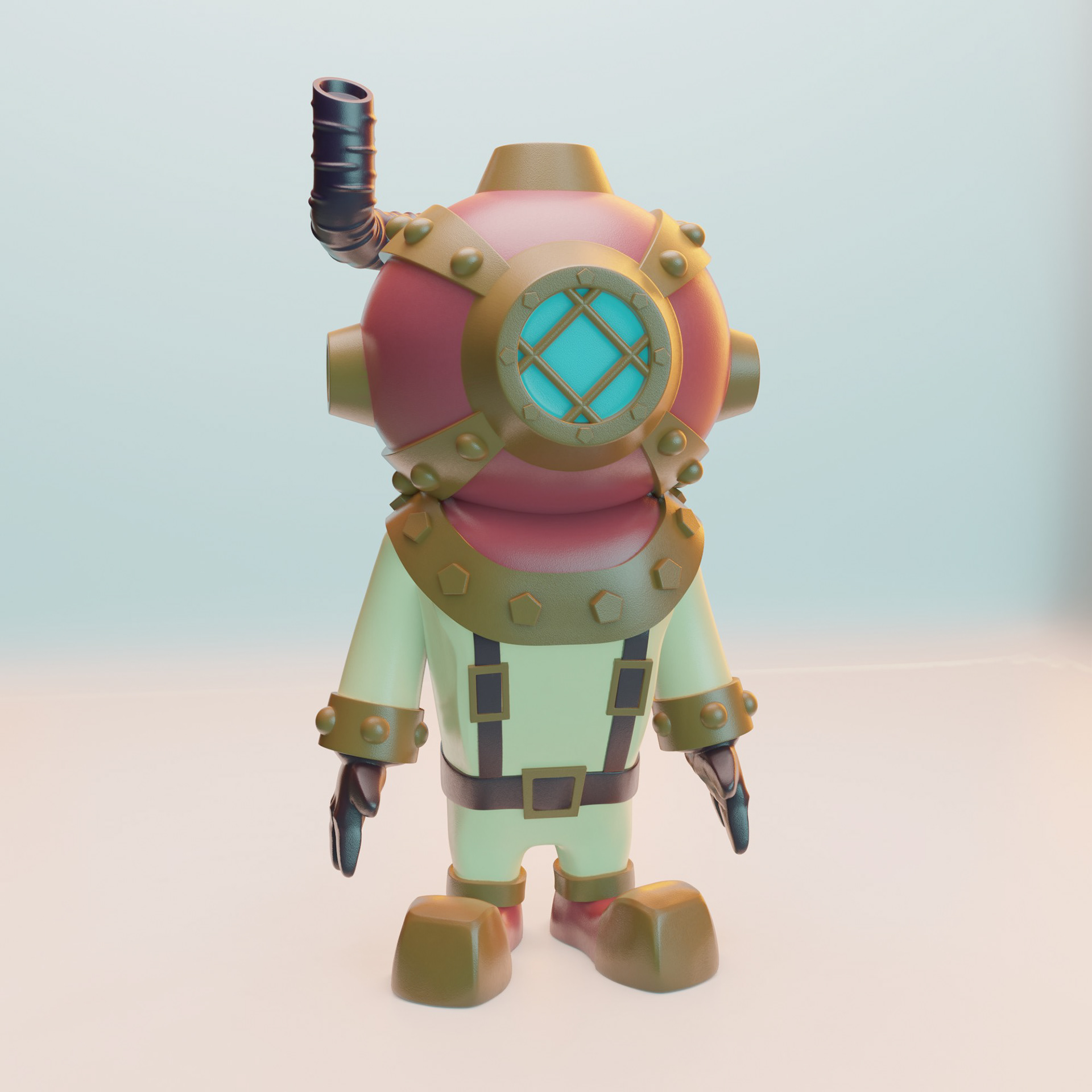 Deep Sea Diver Design and Zbrush Sculpt