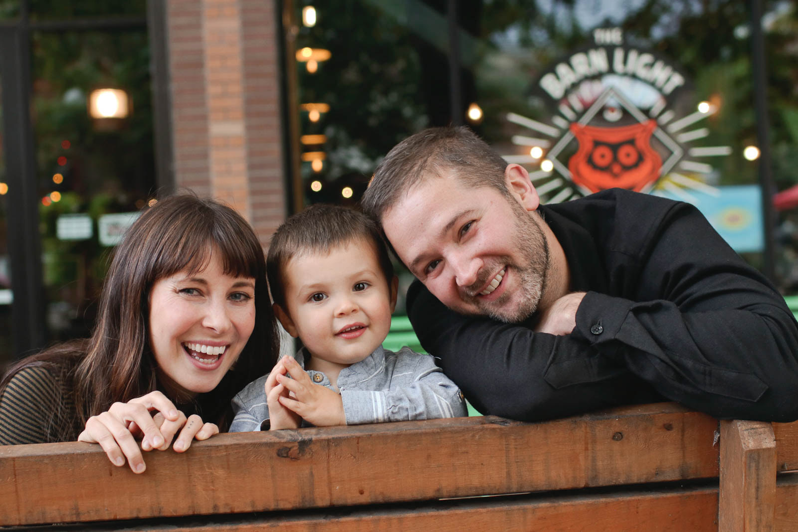 Family portrait in downtown Eugene