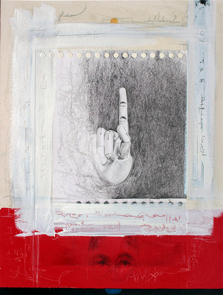 Una transición, 2019. Acrílico y lápiz sobre papel