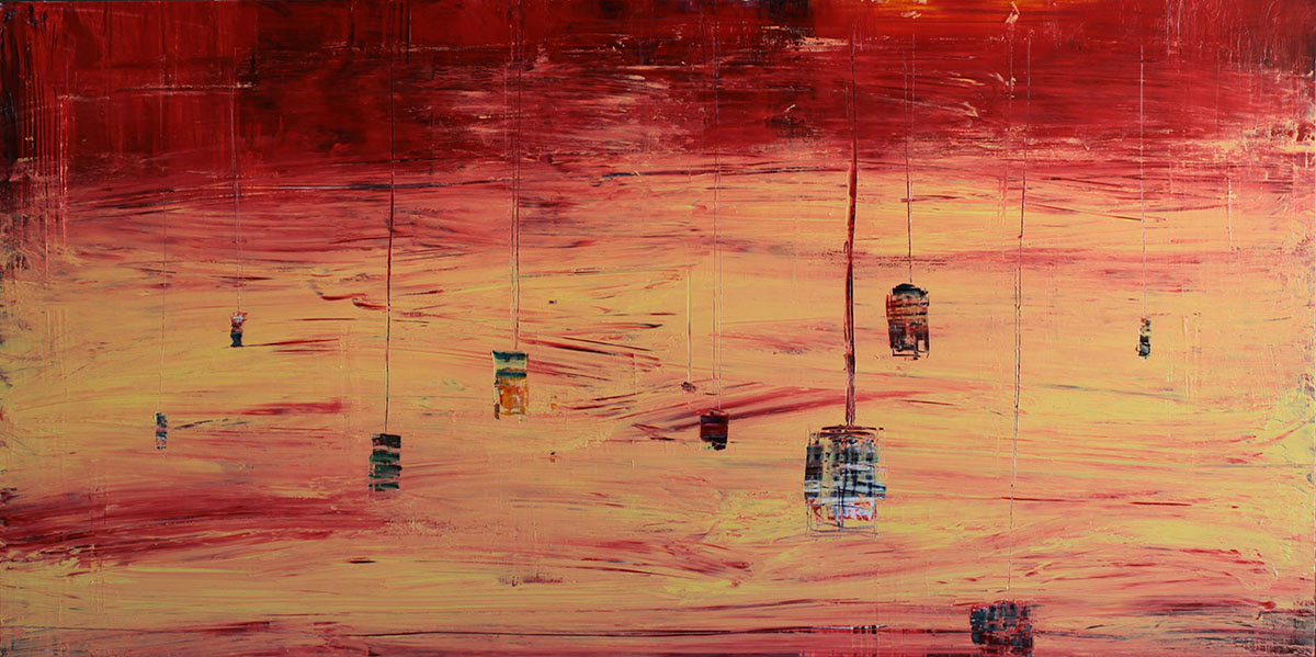 Galería, 2020. Acrílico sobre metacrilato.