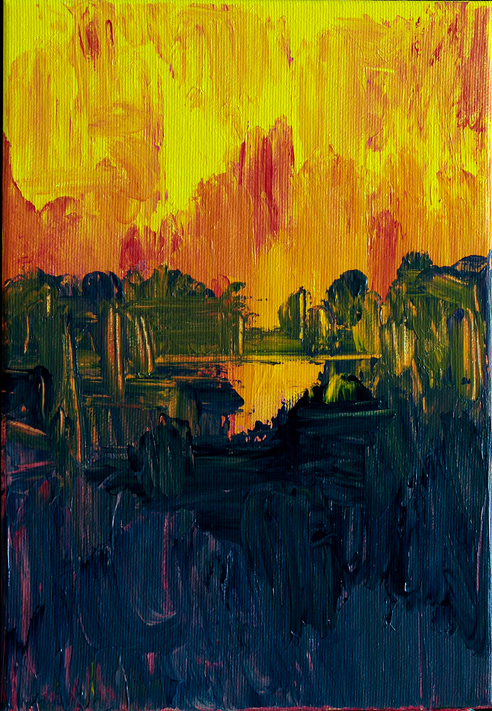 Sol, acrílico sobre lienzo, 27x19 cm, 120 €