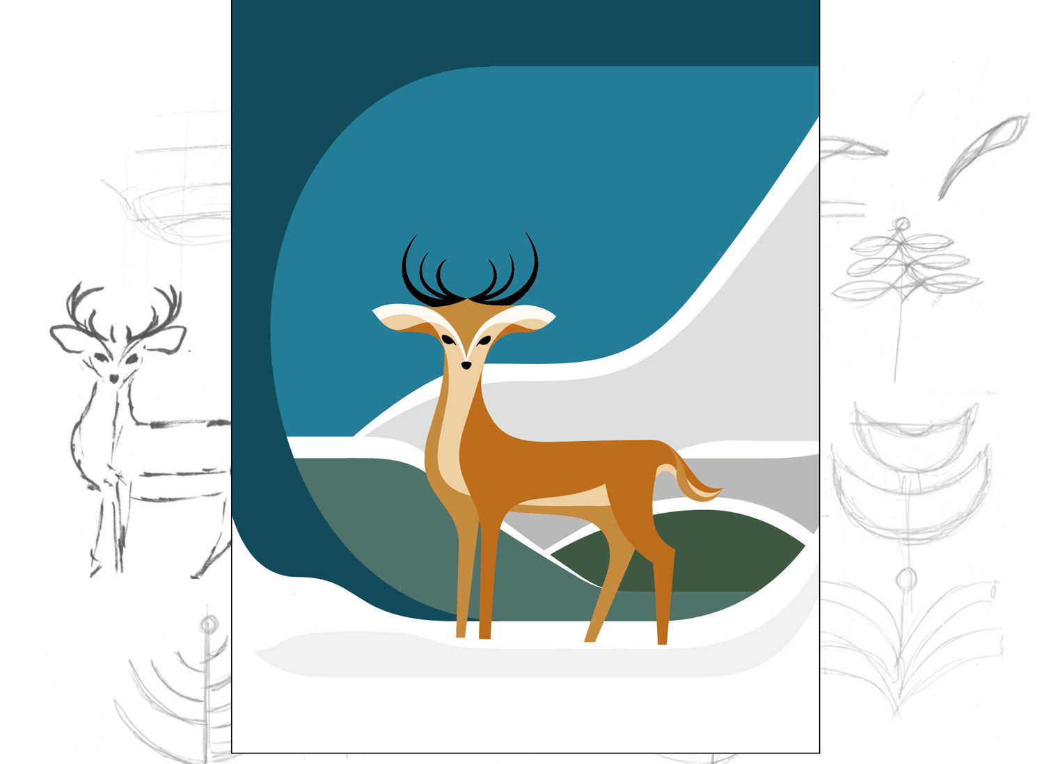 Kerstkaart illustratie 2015 03 - Elke Uijtewaal