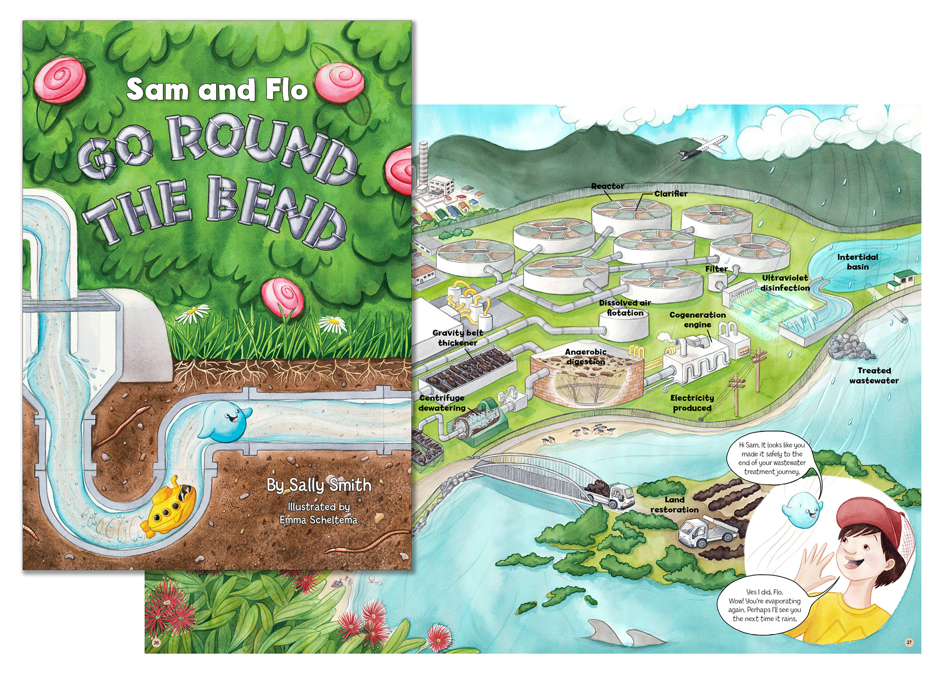 emma-scheltema-illustration-sam-and-flo-go-round-the-bend-watercare