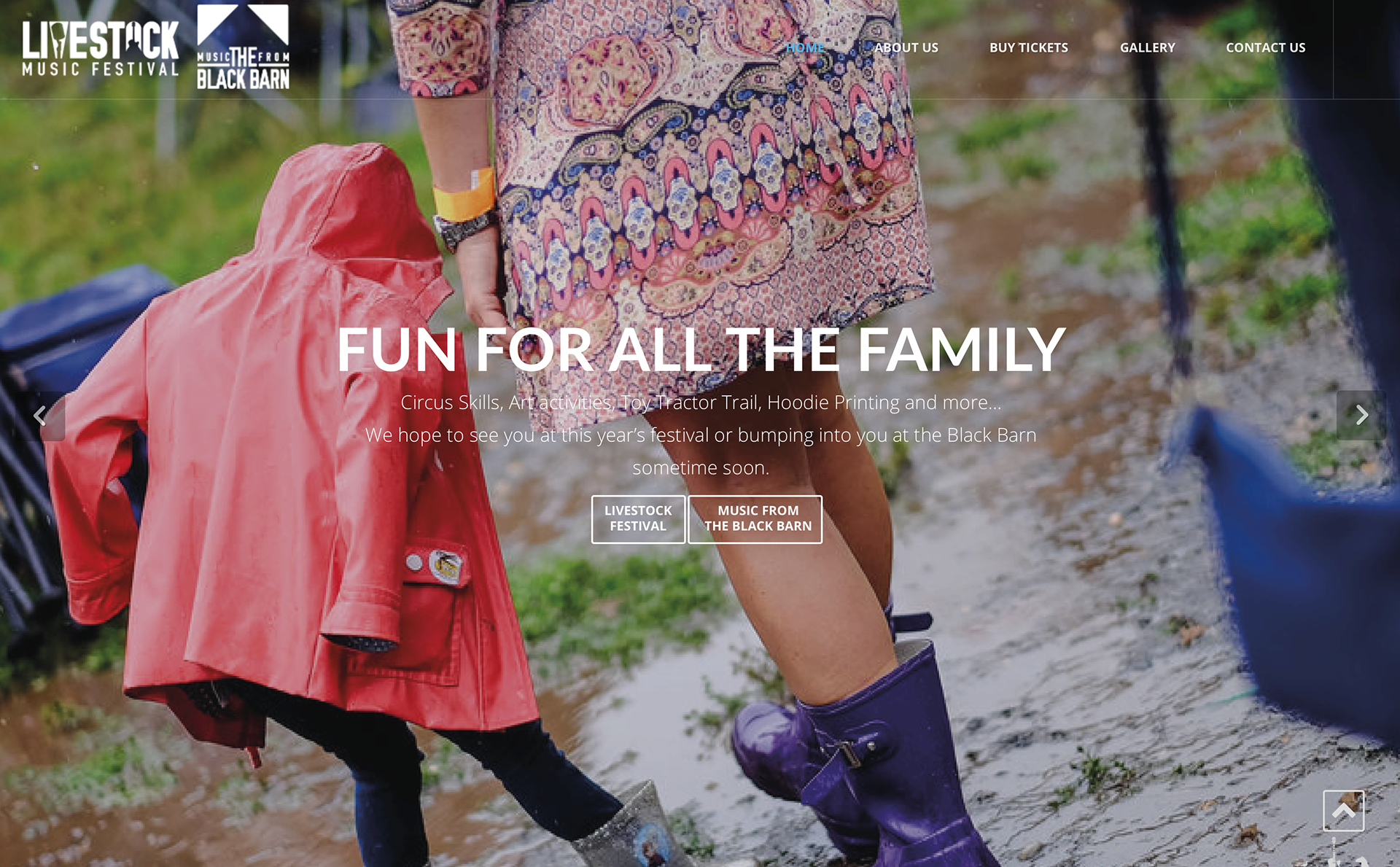 image of mother and daughter at the livestock concert wearing wellies