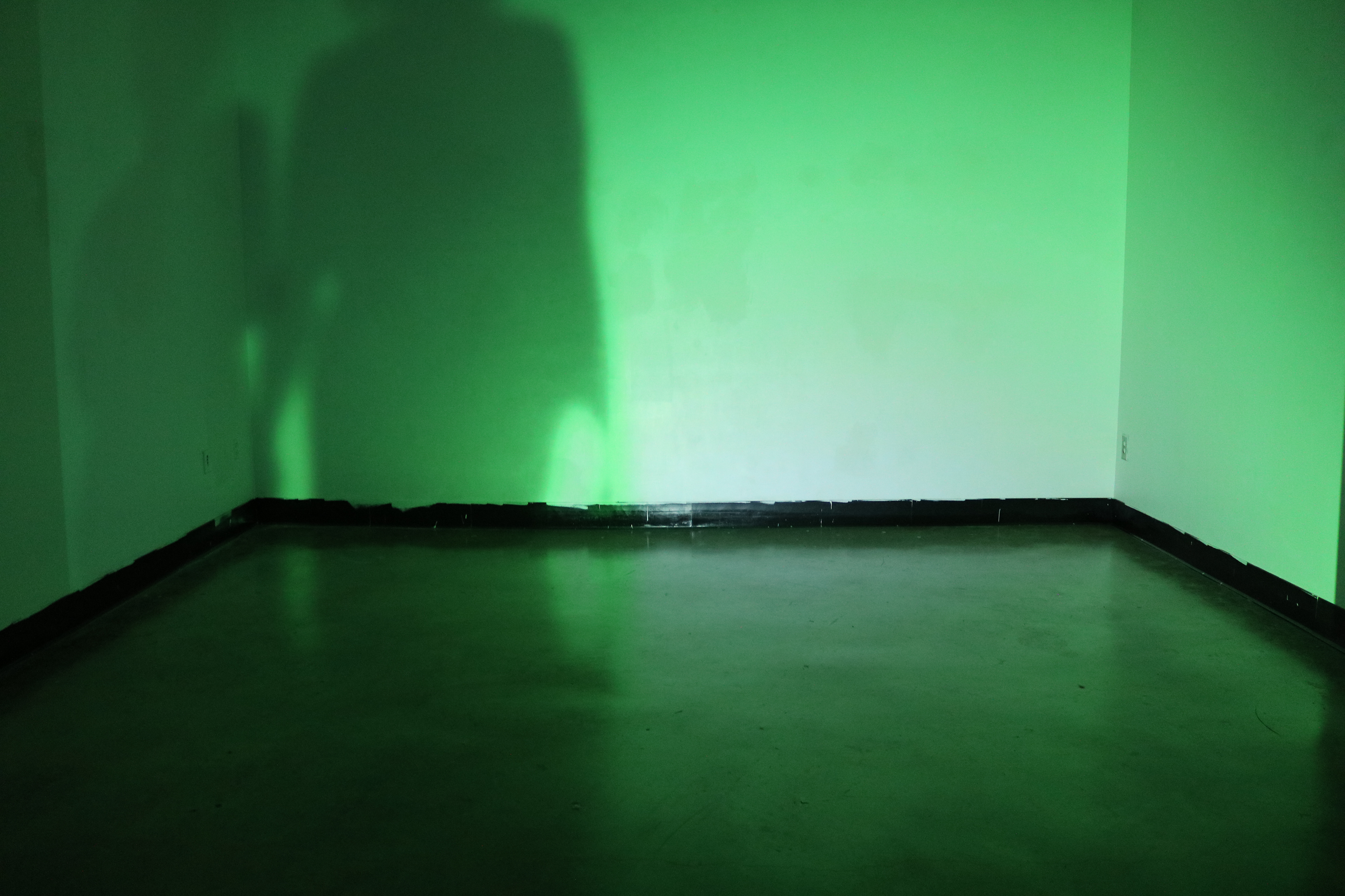 "Green Light II" projection documentation, 2019.