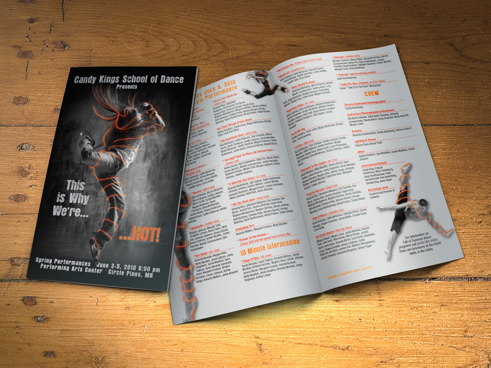 Dance recital program.