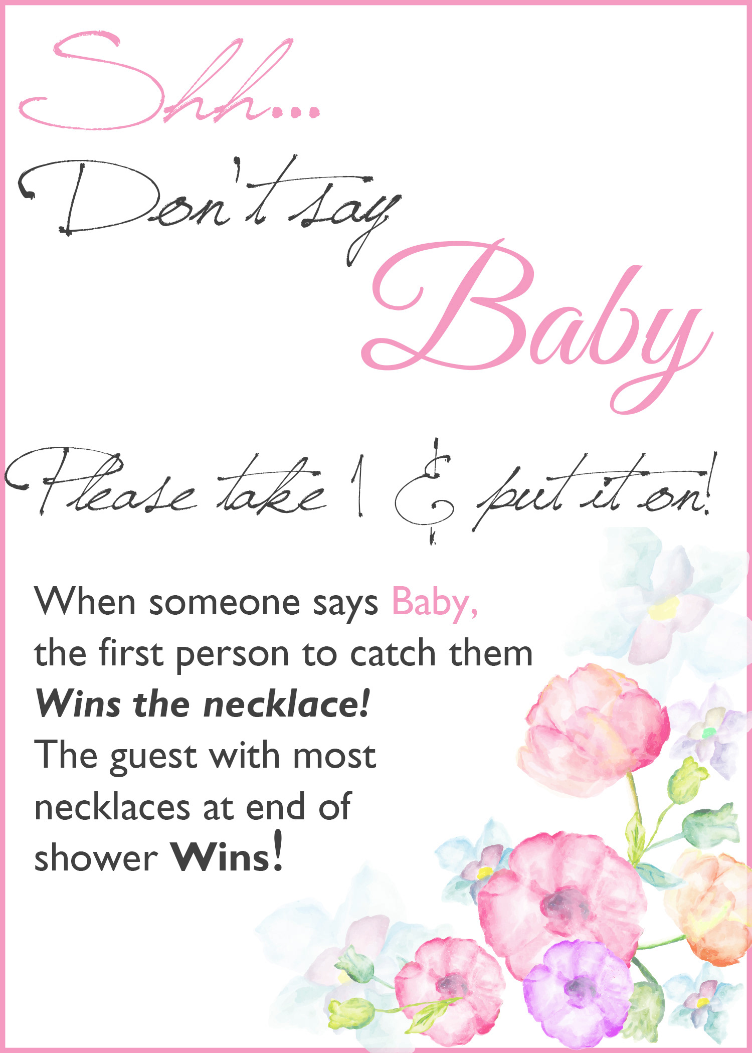 Baby Shower Stationary