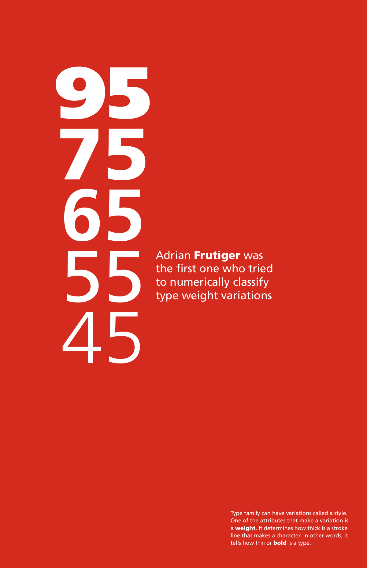 type poster – frutiger typeface